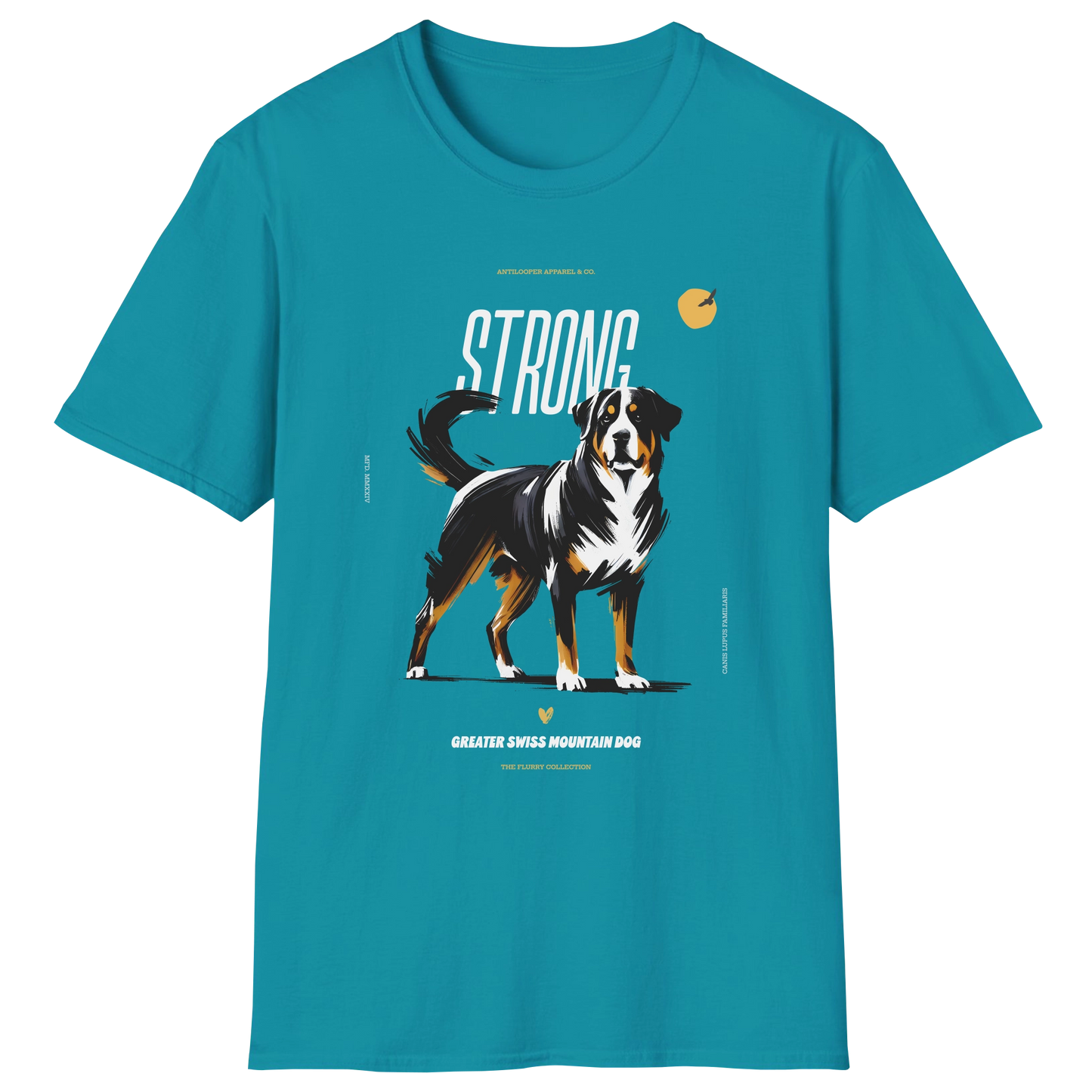 flatlay-flurry-greater_swiss_mountain_dog-t_shirt-tropical_blue