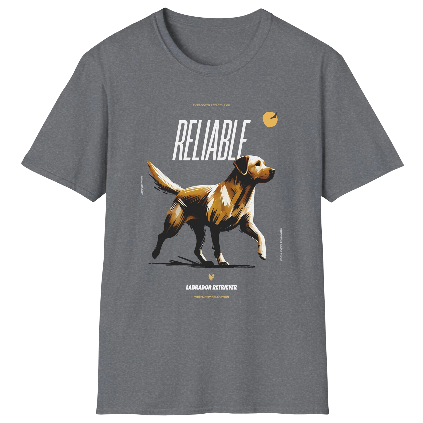 flatlay-flurry-labrador_retriever-t_shirt-graphite_heather