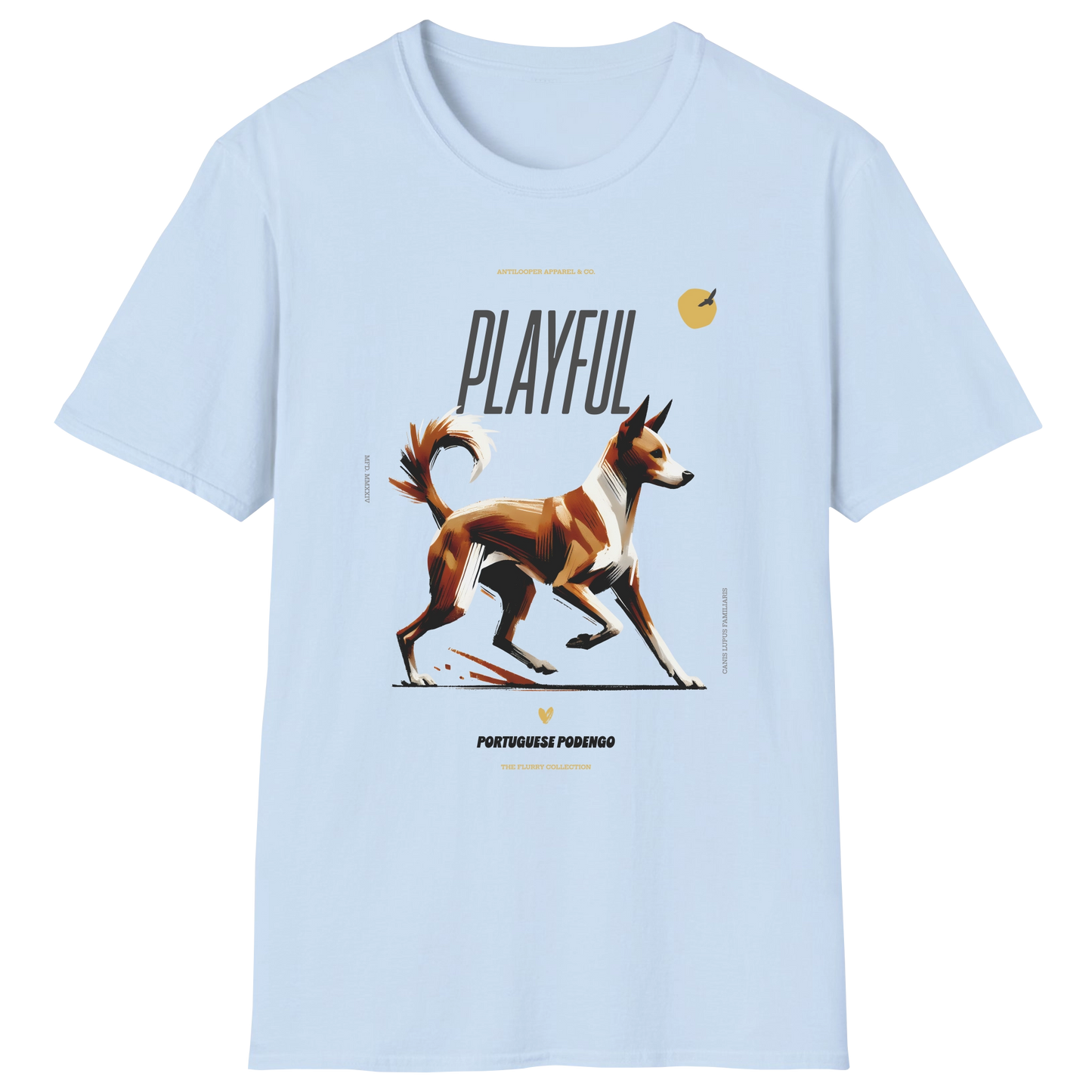 flatlay-flurry-portuguese_podengo-t_shirt-light_blue