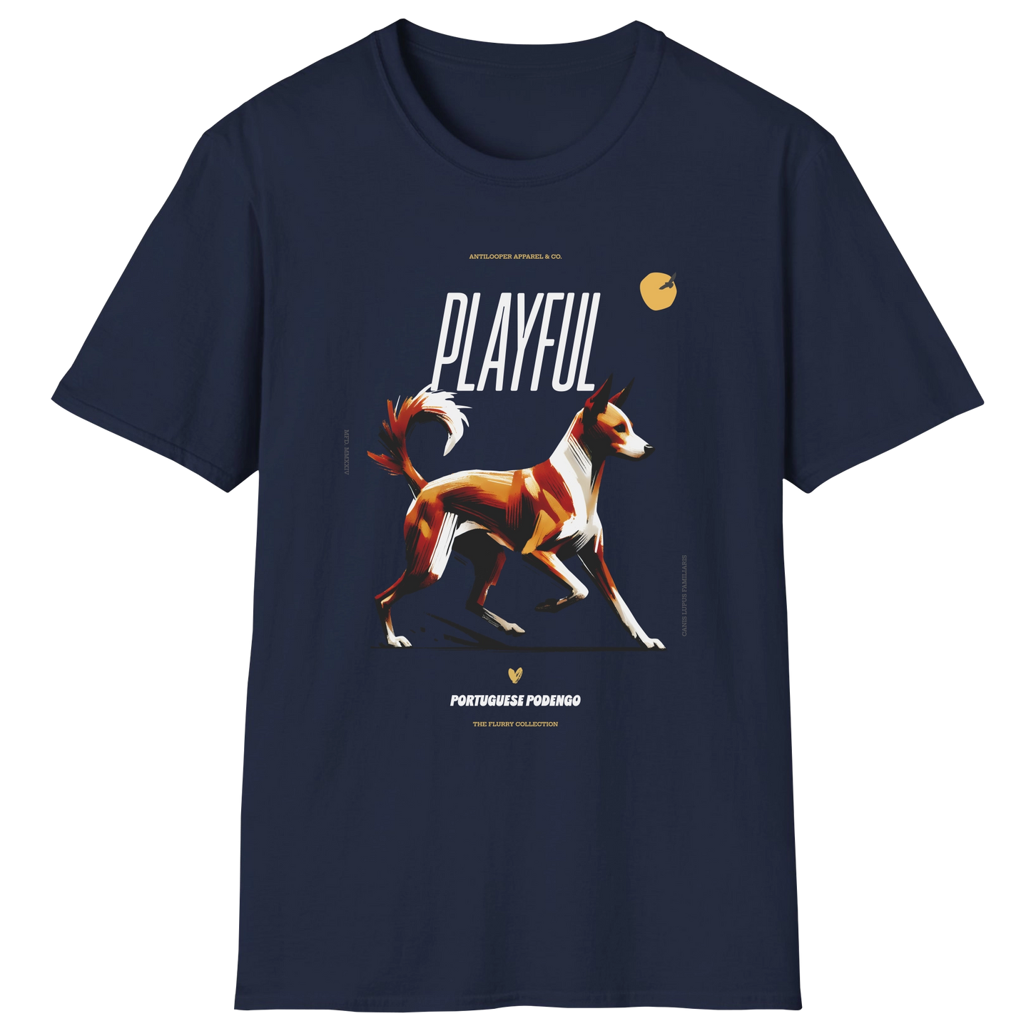 flatlay-flurry-portuguese_podengo-t_shirt-navy
