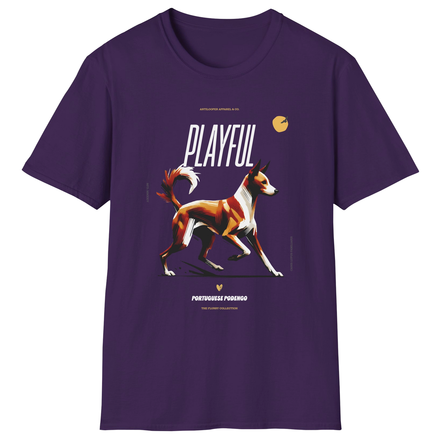 flatlay-flurry-portuguese_podengo-t_shirt-purple