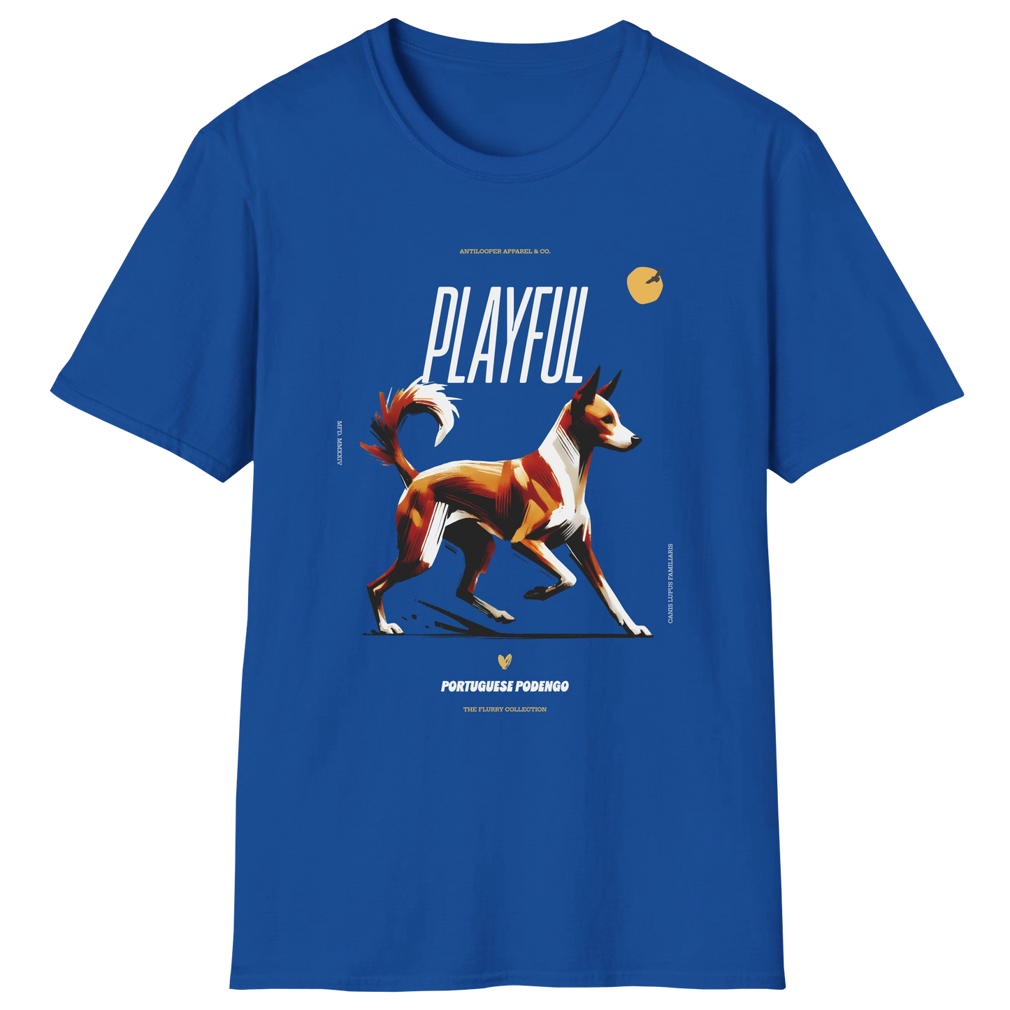 flatlay-flurry-portuguese_podengo-t_shirt-royal