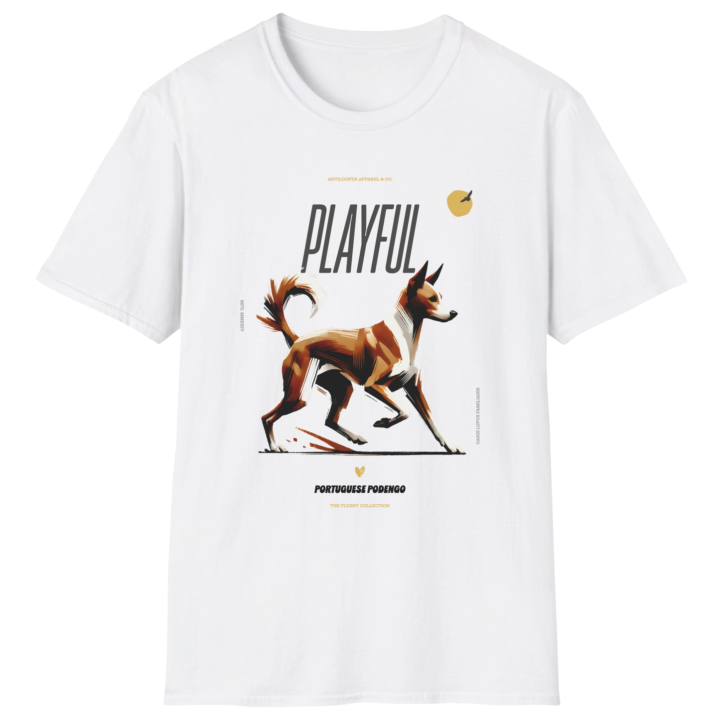 flatlay-flurry-portuguese_podengo-t_shirt-white