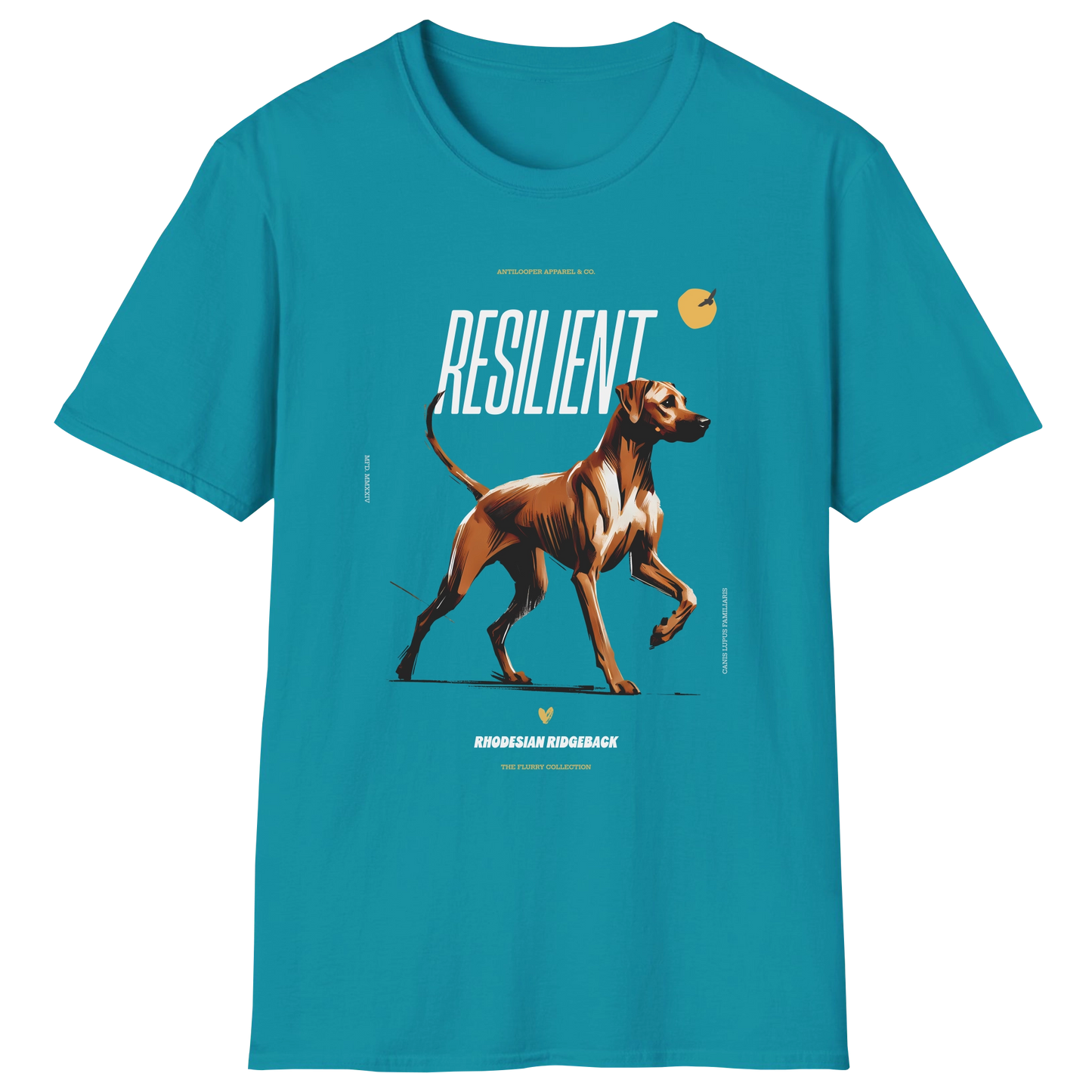 flatlay-flurry-rhodesian_ridgeback-t_shirt-tropical_blue