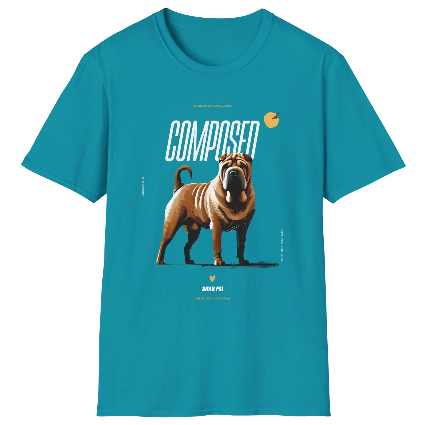 flatlay-flurry-shar_pei-t_shirt-tropical_blue
