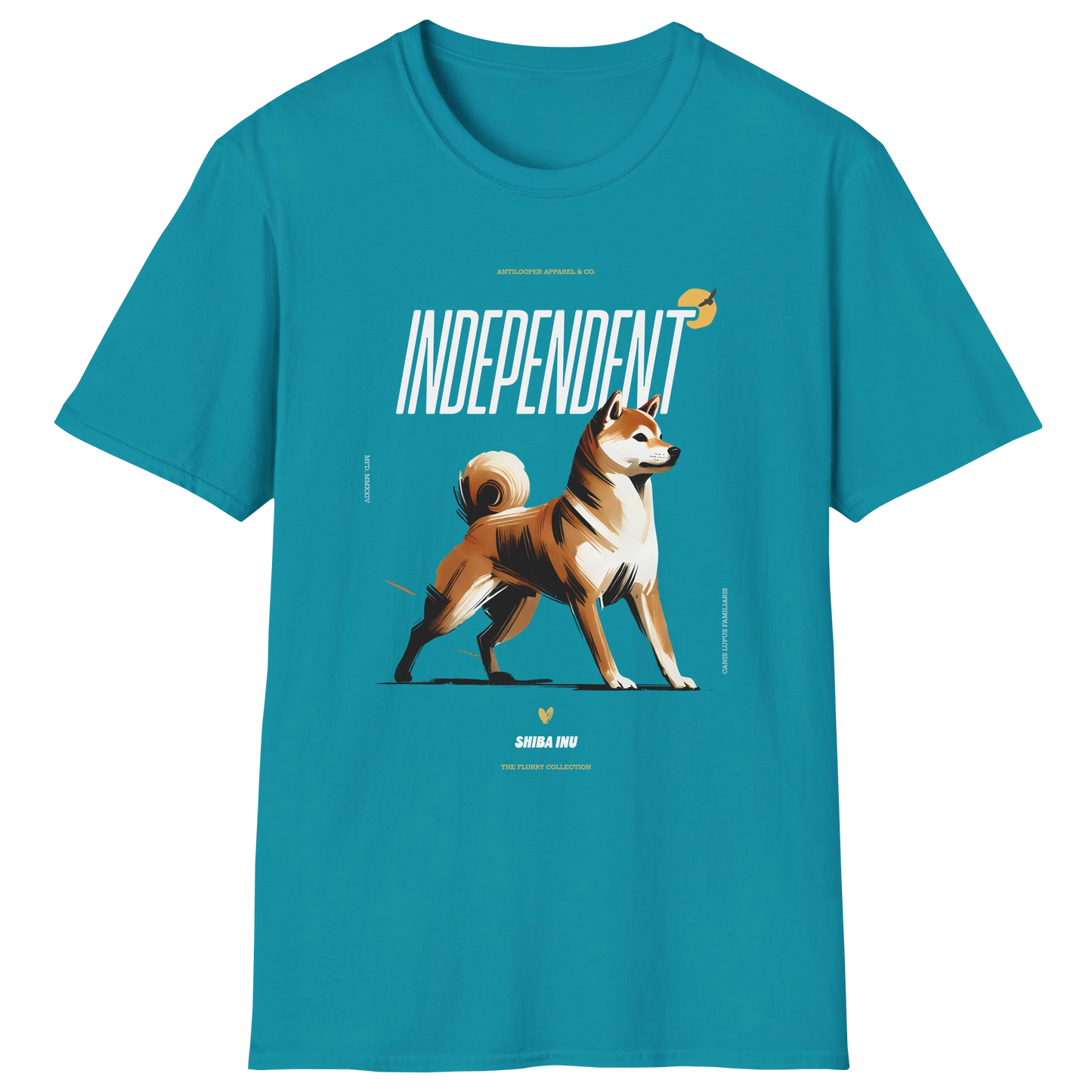 flatlay-flurry-shiba_inu-t_shirt-tropical_blue
