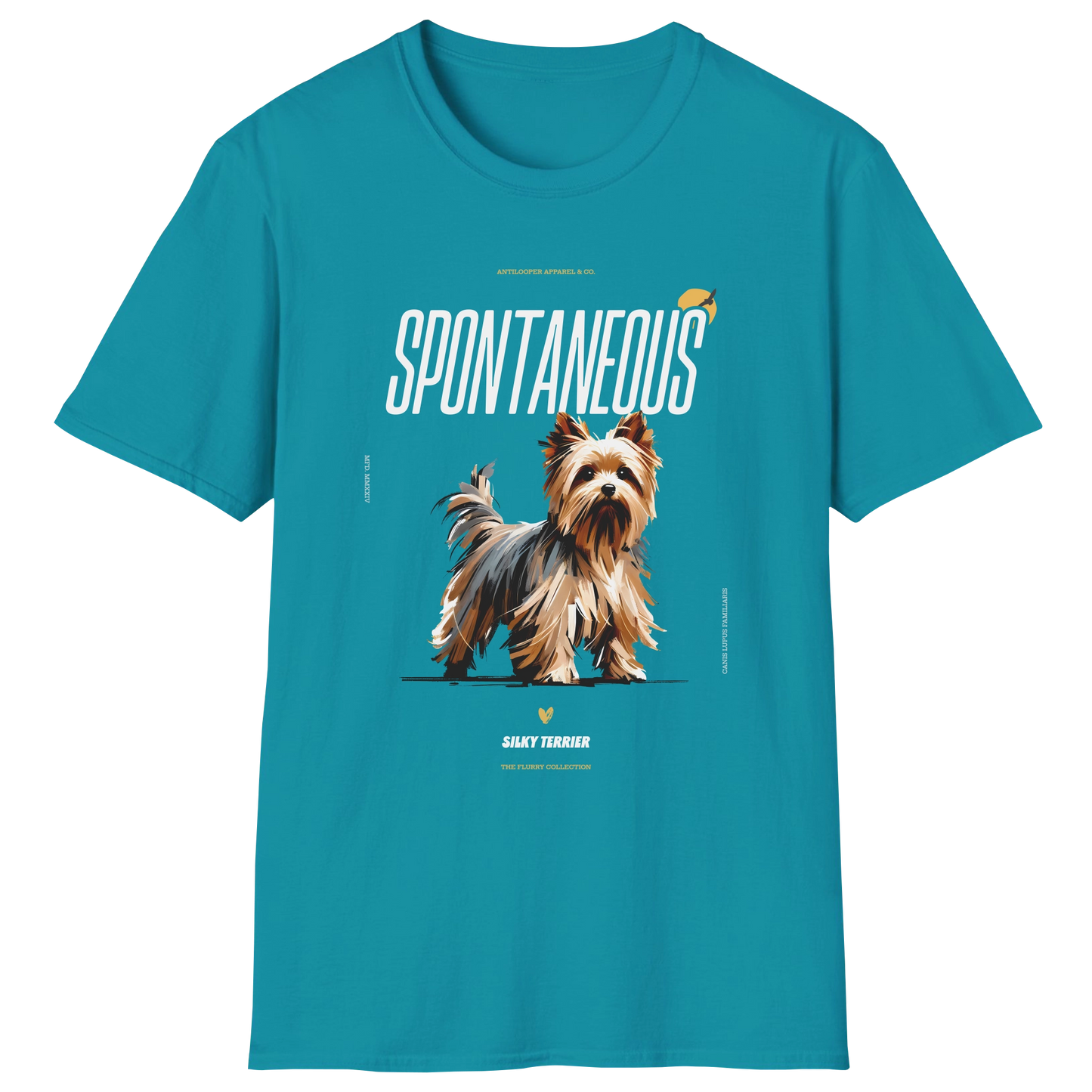 flatlay-flurry-silky_terrier-t_shirt-tropical_blue