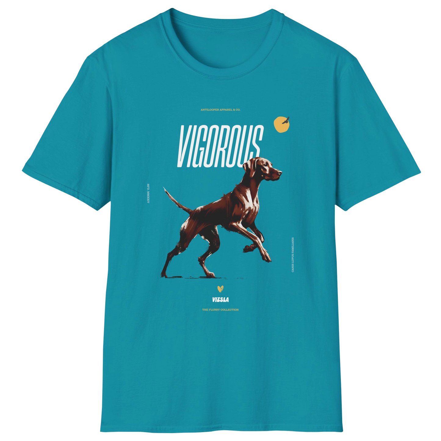 flatlay-flurry-vizsla-t_shirt-tropical_blue