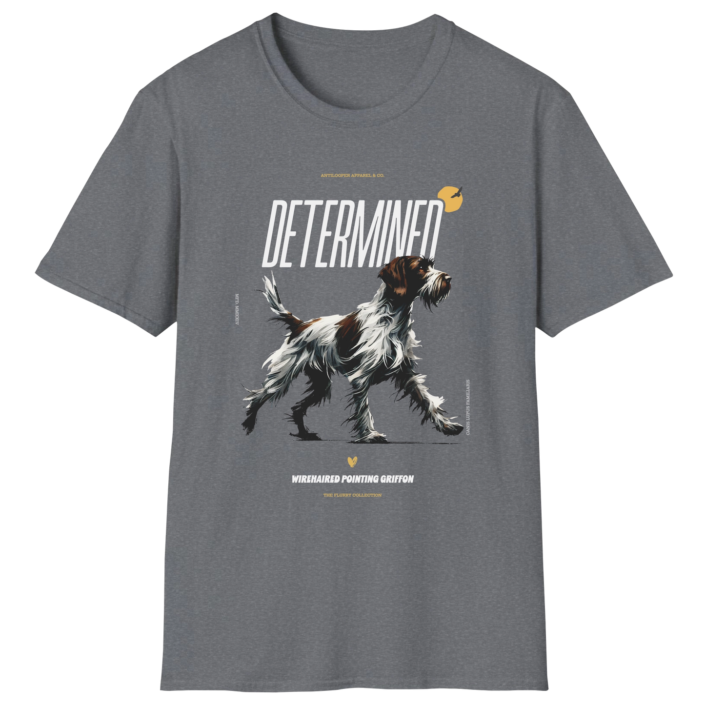flatlay-flurry-wirehaired_pointing_griffon-t_shirt-graphite_heather