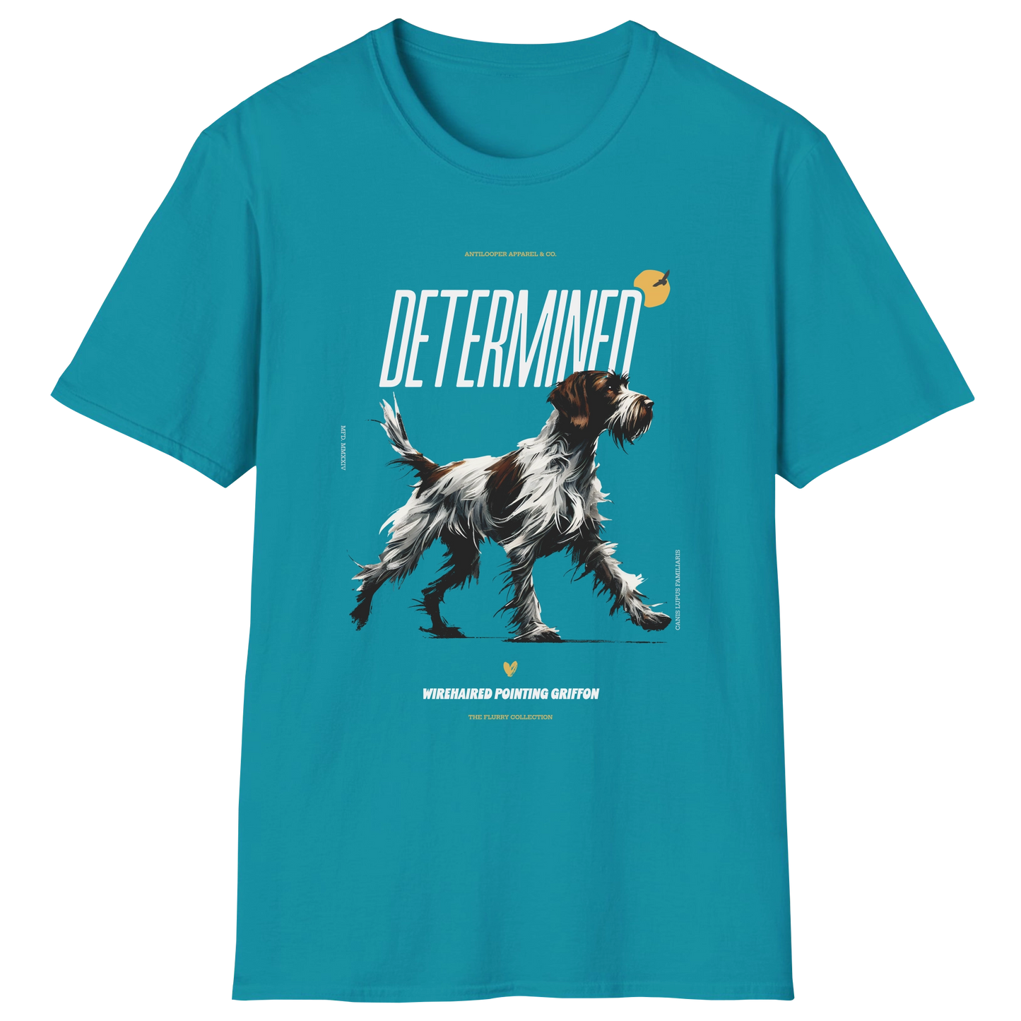 flatlay-flurry-wirehaired_pointing_griffon-t_shirt-tropical_blue