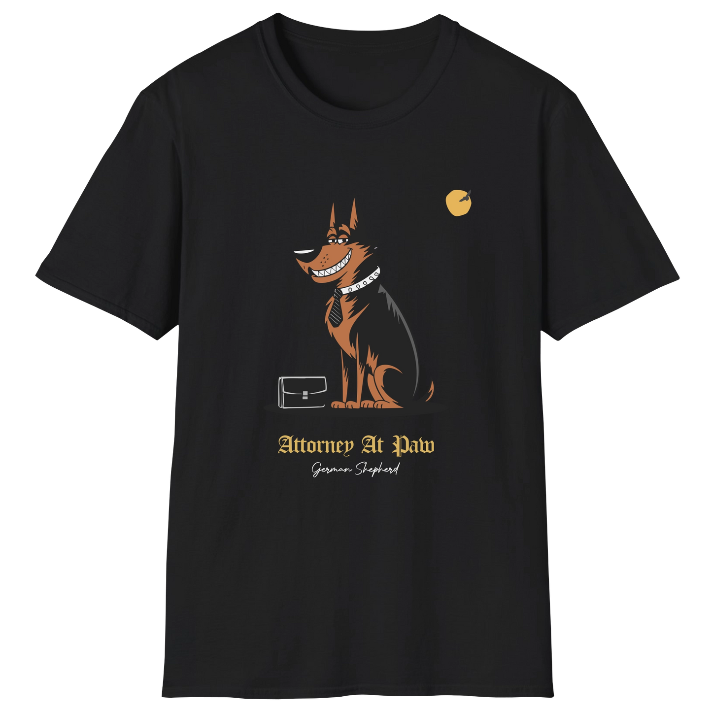 flatlay-german_shepherd-attorney_at_paw-t_shirt-black