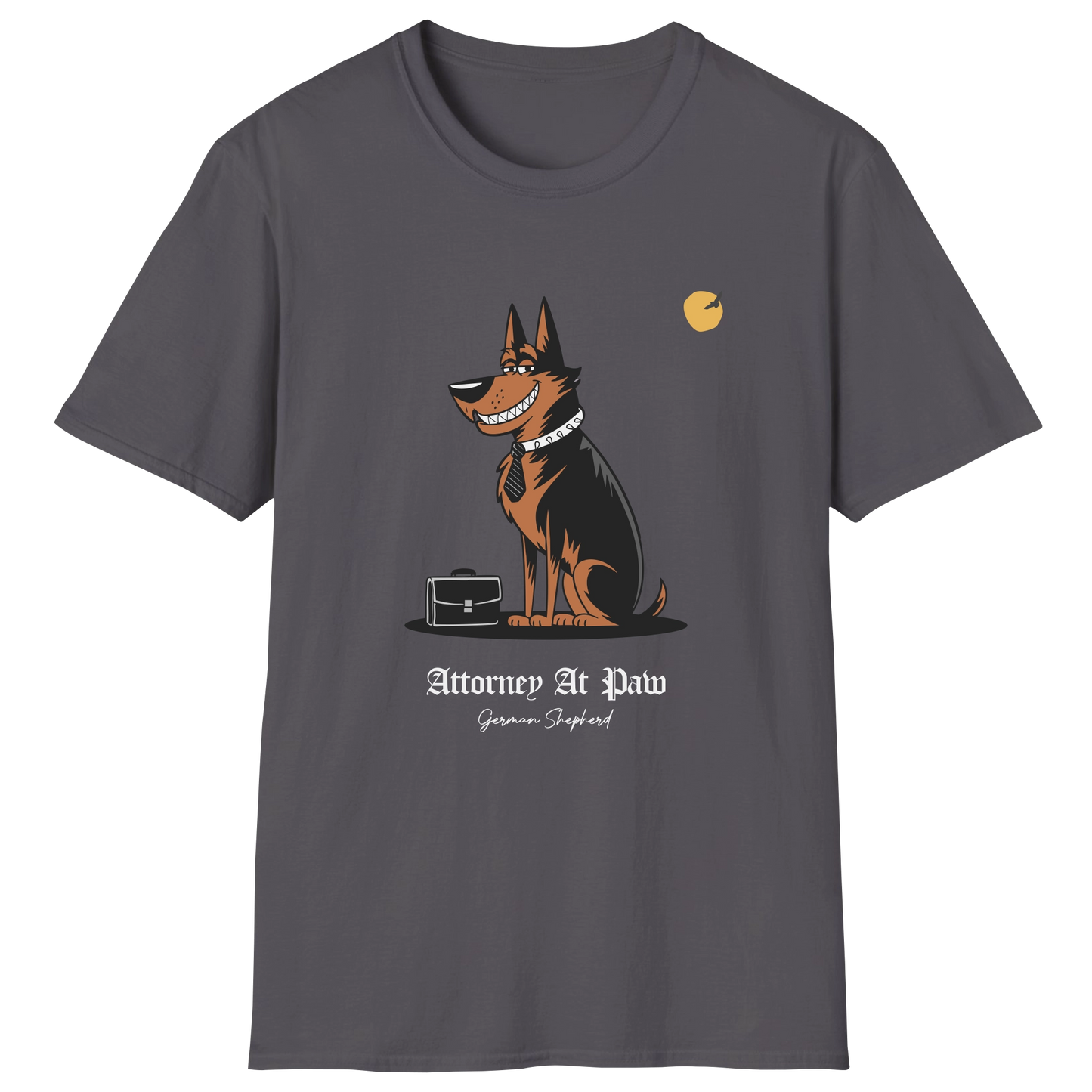 flatlay-german_shepherd-attorney_at_paw-t_shirt-charcoal