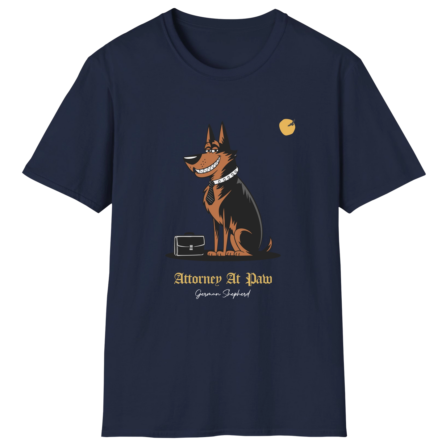 flatlay-german_shepherd-attorney_at_paw-t_shirt-navy