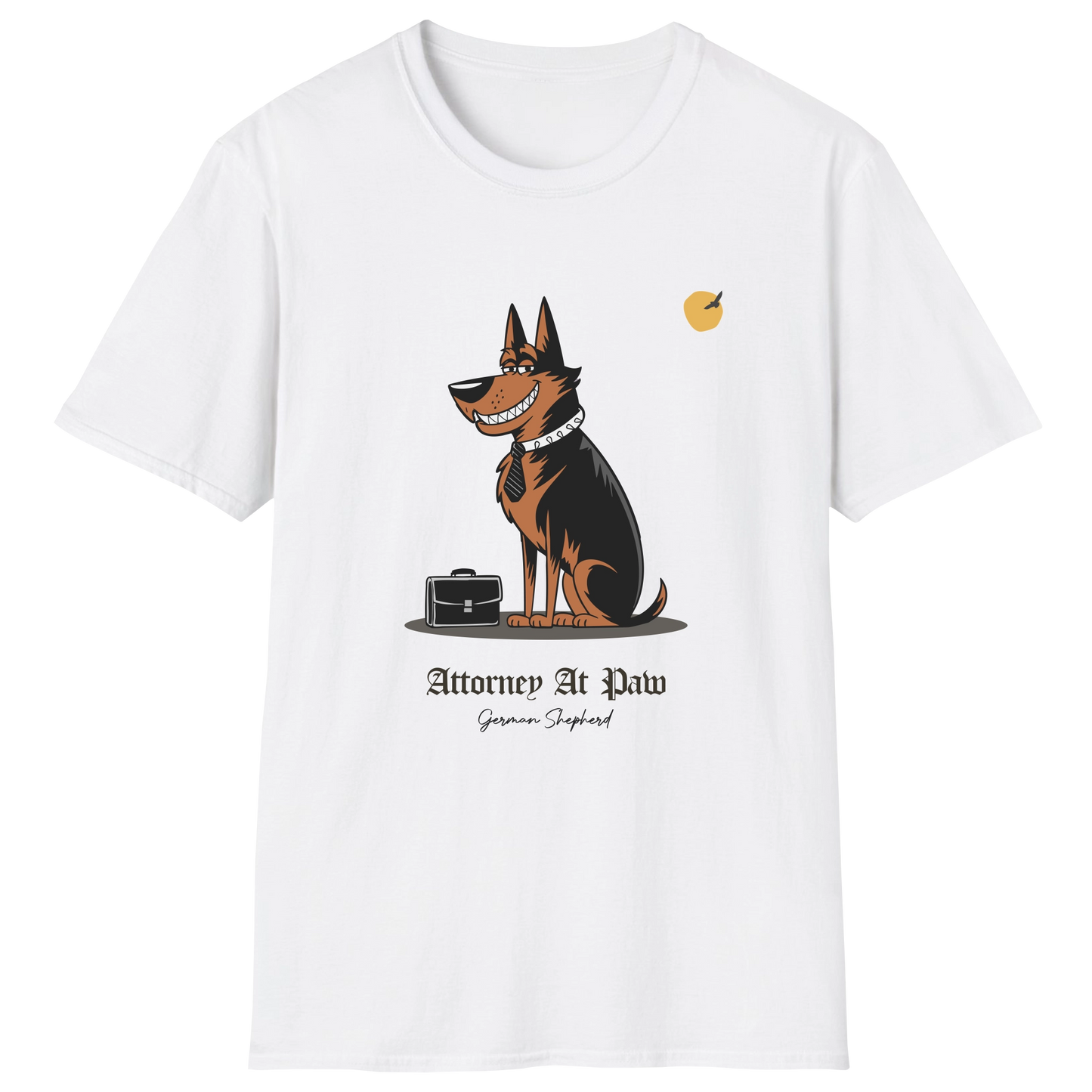 flatlay-german_shepherd-attorney_at_paw-t_shirt-white