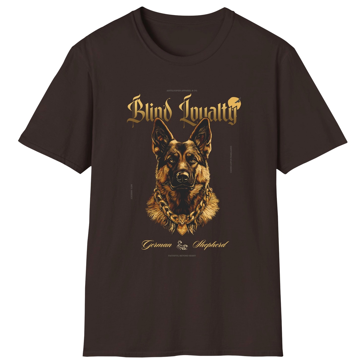flatlay-german_shepherd-blind_loyalty-t_shirt-dark_chocolate