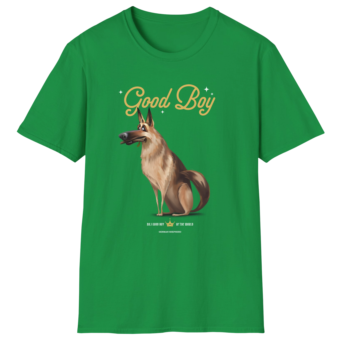 flatlay-german_shepherd-good_boy-t_shirt-irish_green