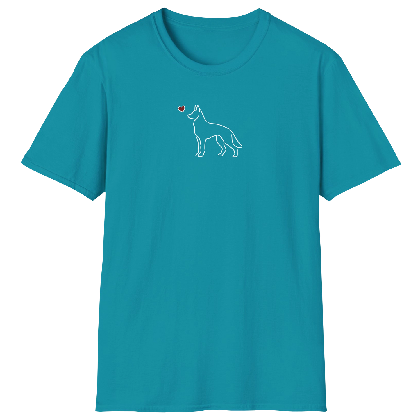 flatlay-german_shepherd-line_heart-t_shirt-tropical_blue