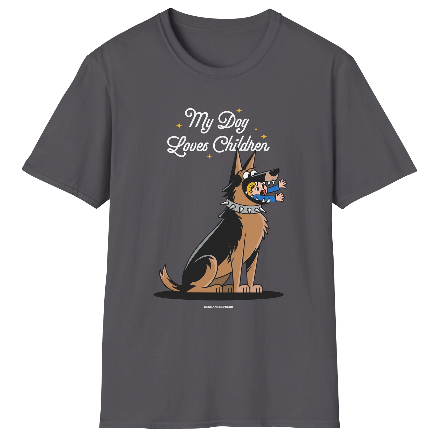 flatlay-german_shepherd-loves_children-t_shirt-charcoal