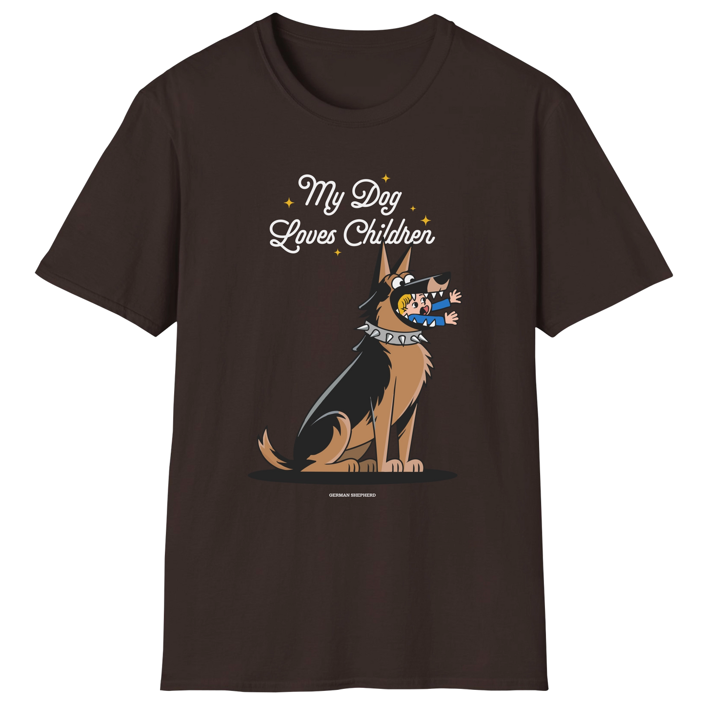flatlay-german_shepherd-loves_children-t_shirt-dark_chocolate