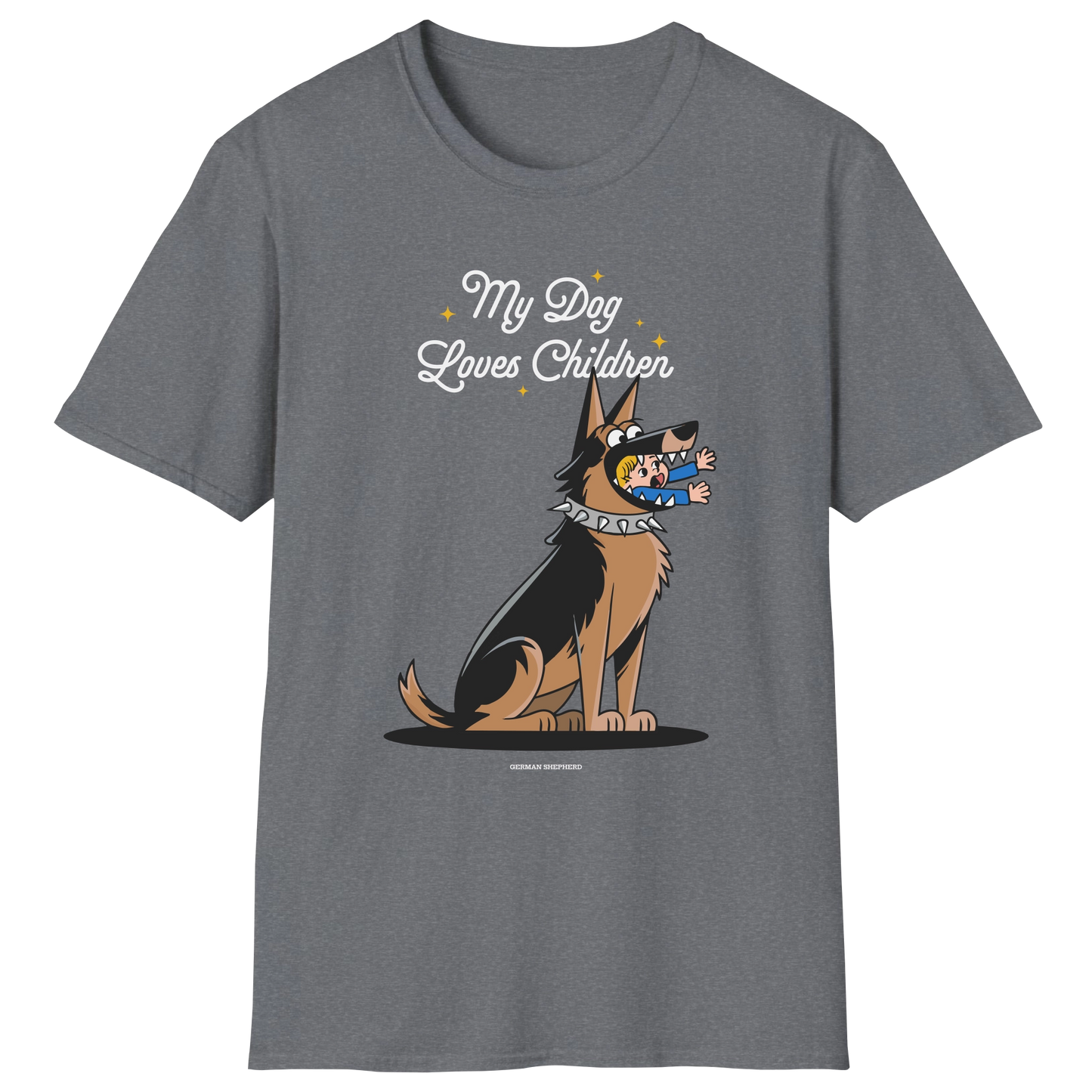 flatlay-german_shepherd-loves_children-t_shirt-graphite_heather