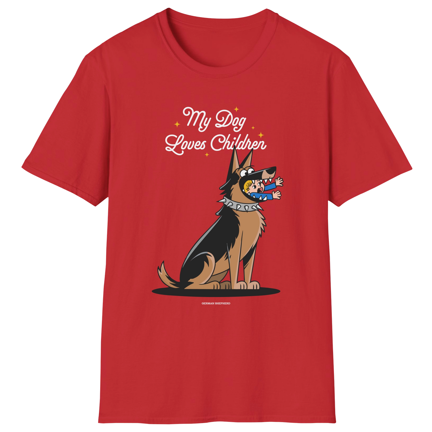 flatlay-german_shepherd-loves_children-t_shirt-red