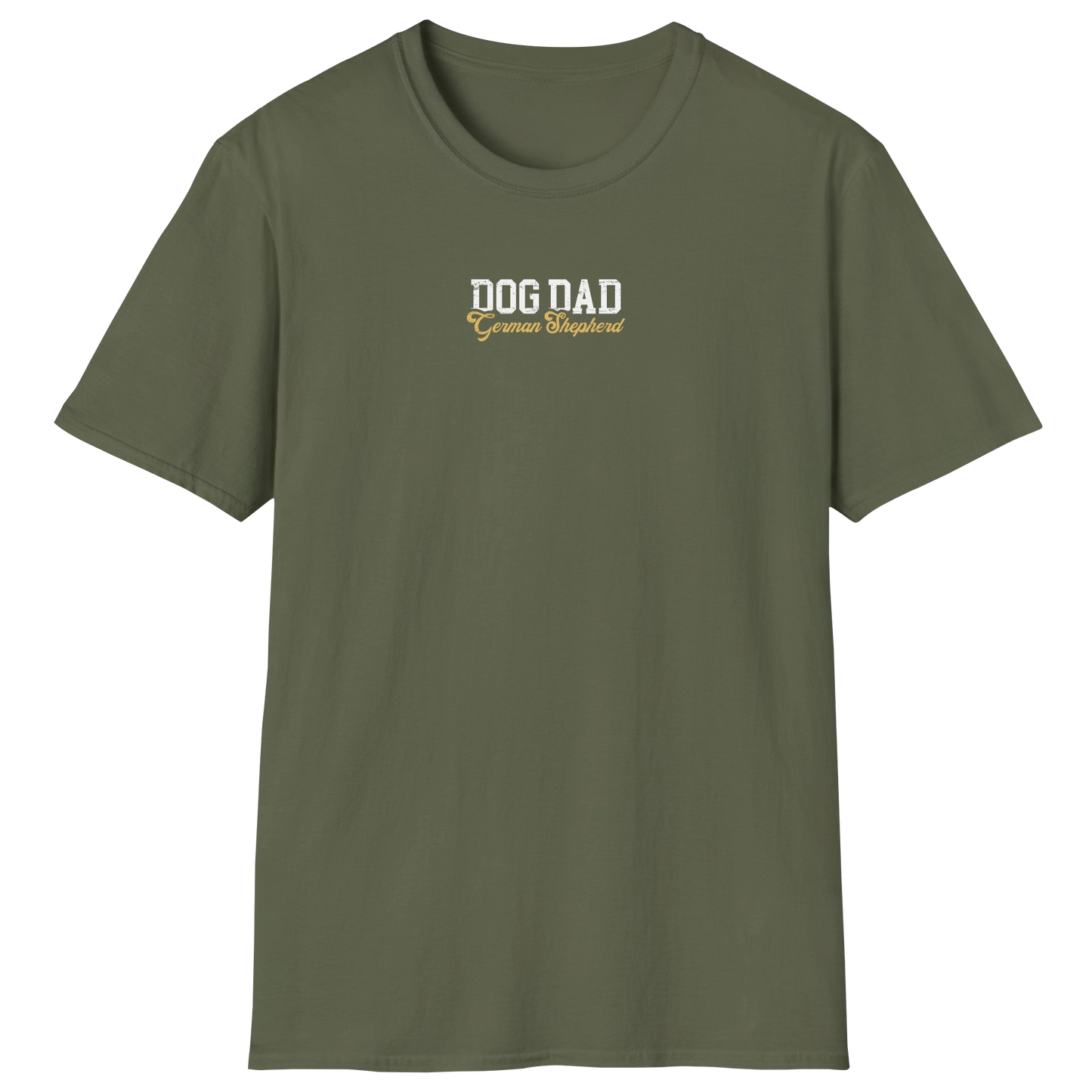 flatlay-german_shepherd-mini_dog_dad-t_shirt-military_green