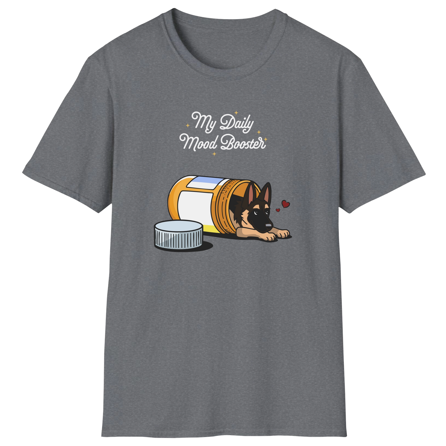 flatlay-german_shepherd-mood_booster-t_shirt-graphite_heather