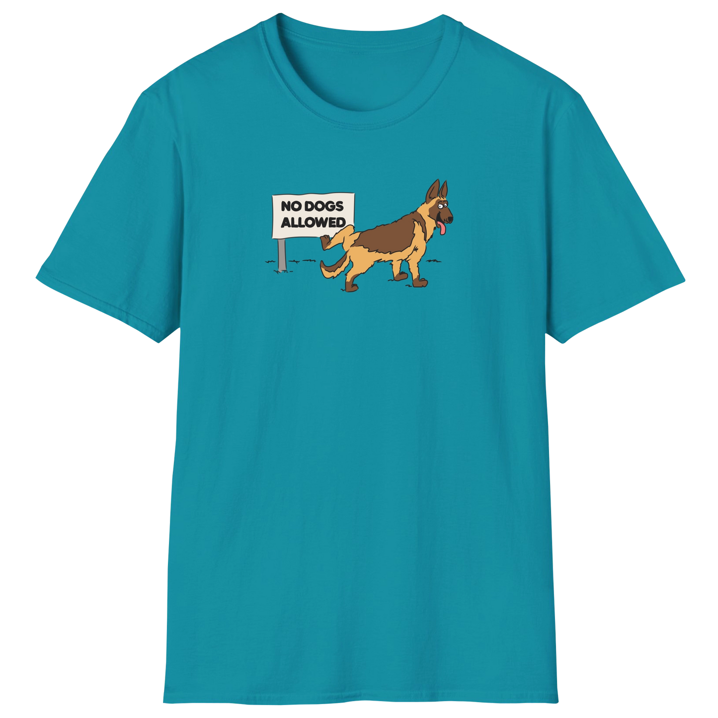 flatlay-german_shepherd-no_dogs_allowed-t_shirt-tropical_blue