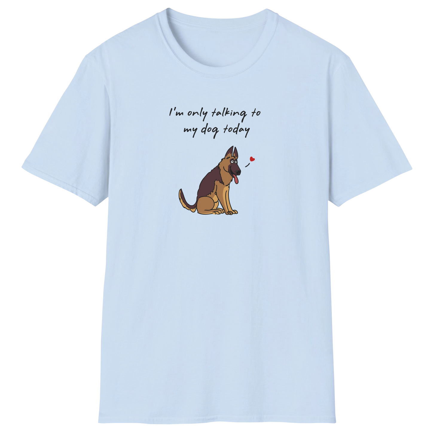 flatlay-german_shepherd-only_talking-t_shirt-light_blue