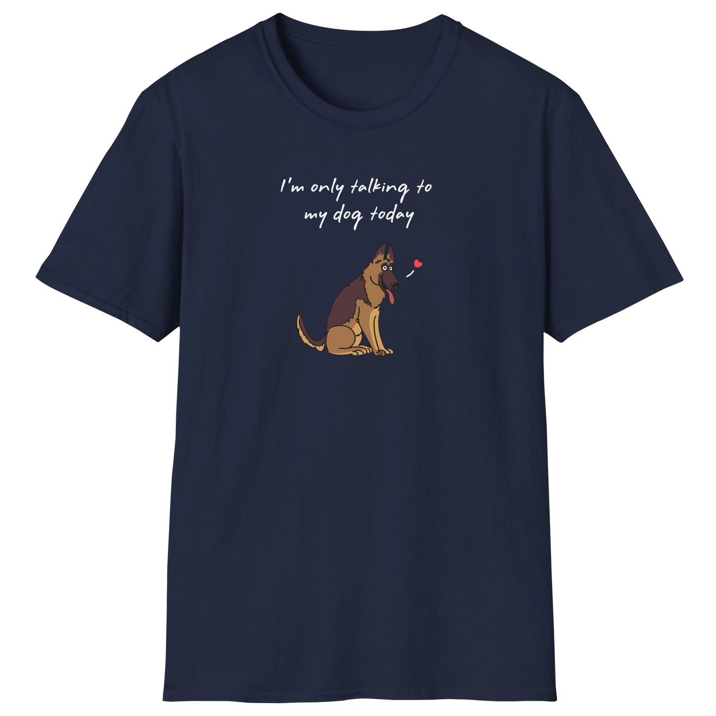 flatlay-german_shepherd-only_talking-t_shirt-navy