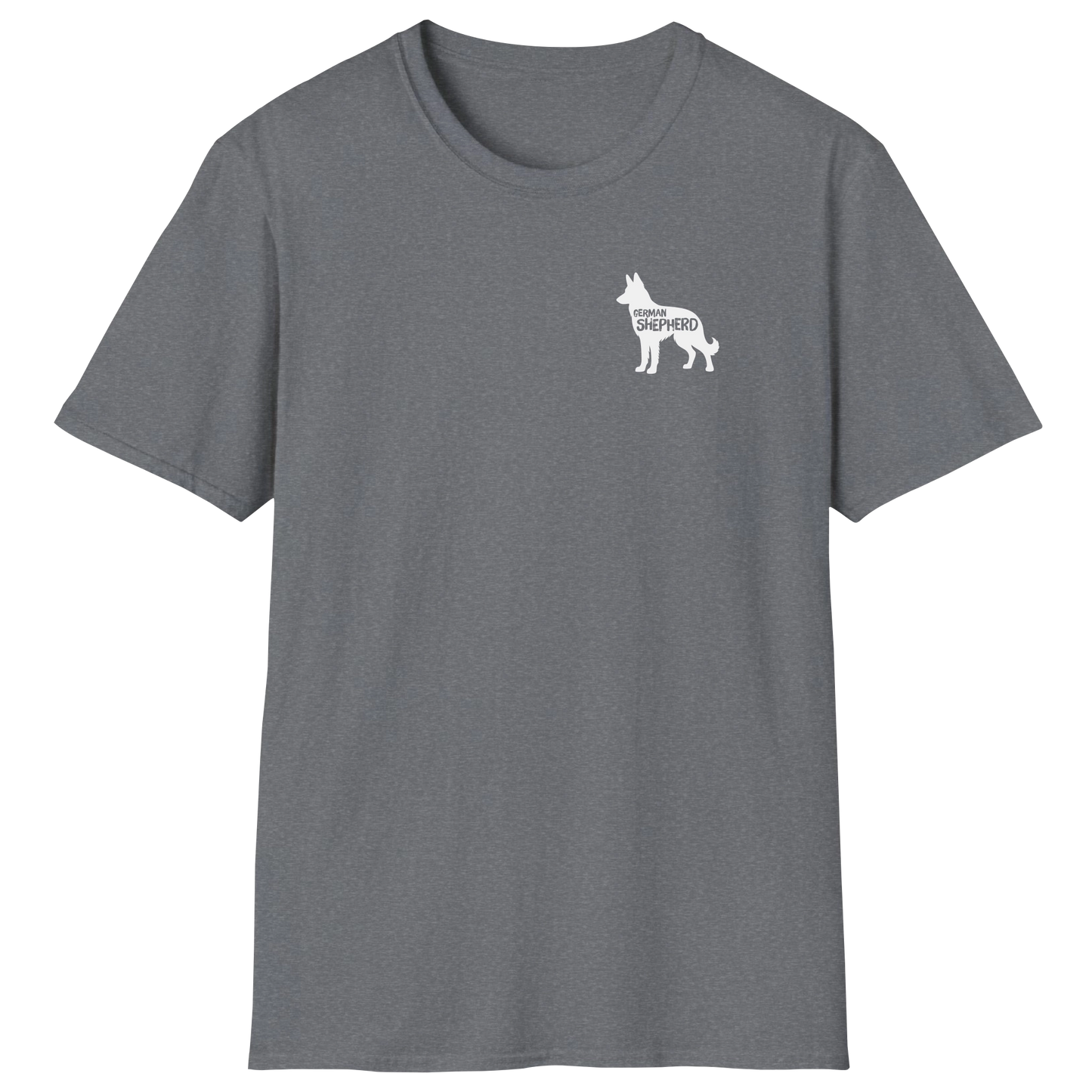 flatlay-german_shepherd-pocket_silhouette-t_shirt-graphite_heather