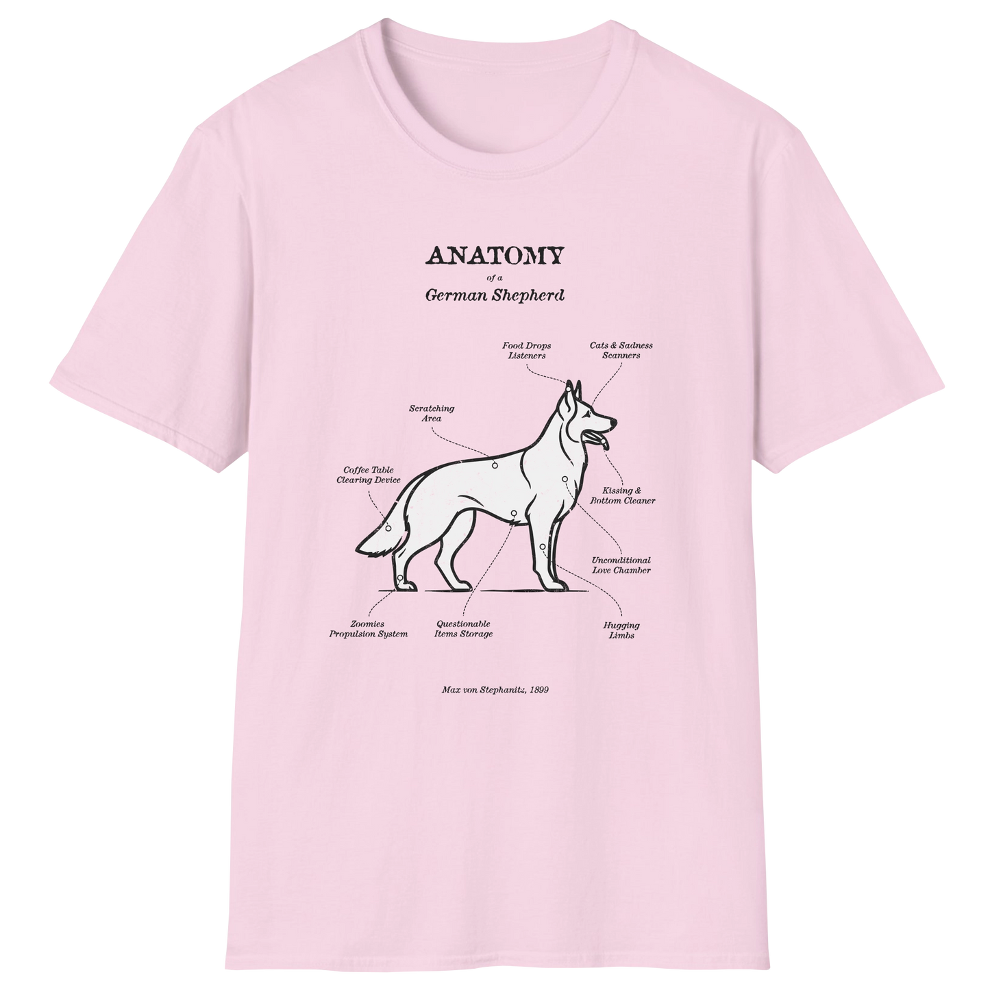 flatlay-german_shepherd-revised_anatomy-t_shirt-light_pink