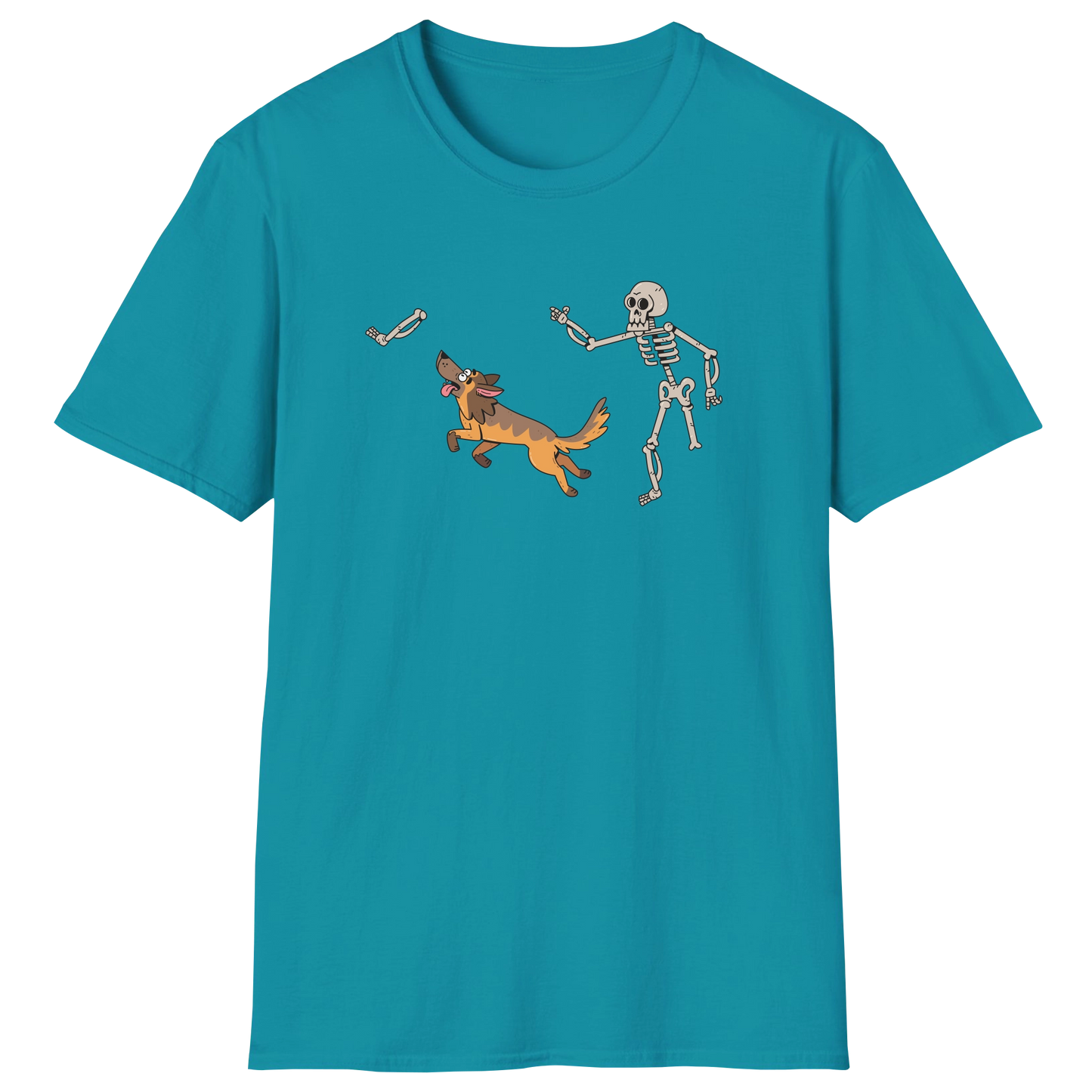 flatlay-german_shepherd-skeleton-t_shirt-tropical_blue