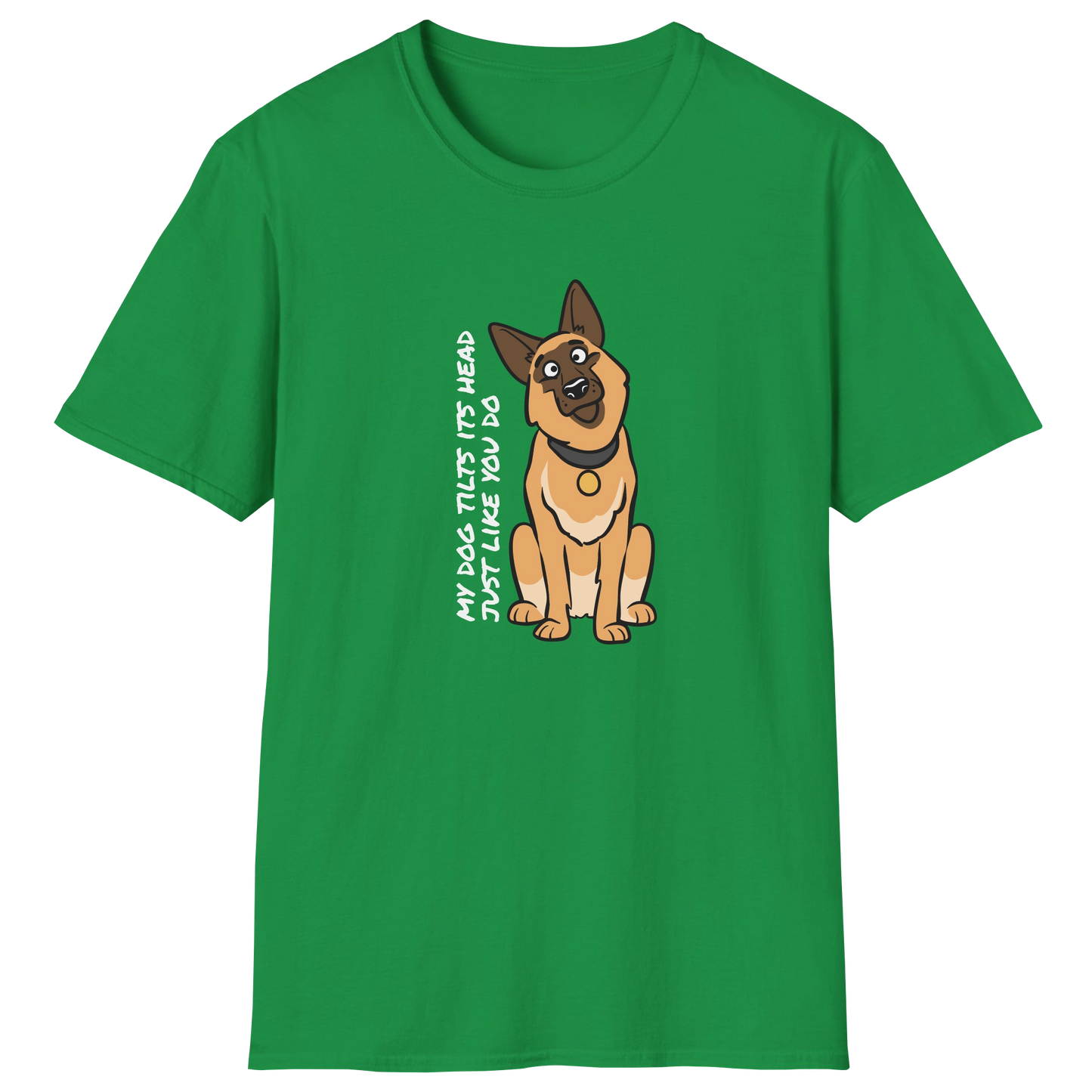 flatlay-german_shepherd-tilt_like_you-t_shirt-irish_green