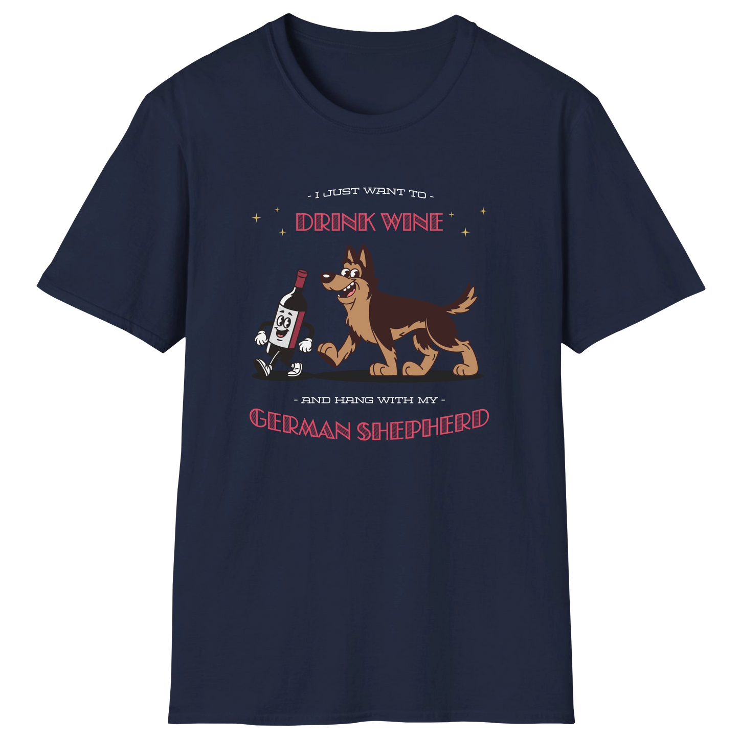 flatlay-german_shepherd-wine_lover-t_shirt-navy