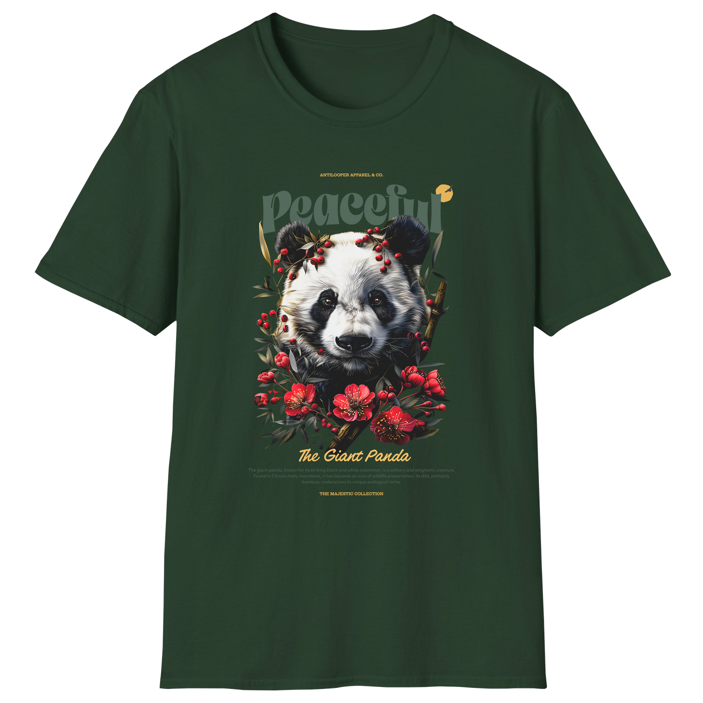 flatlay-majestic-giant_panda-t_shirt-forest_green