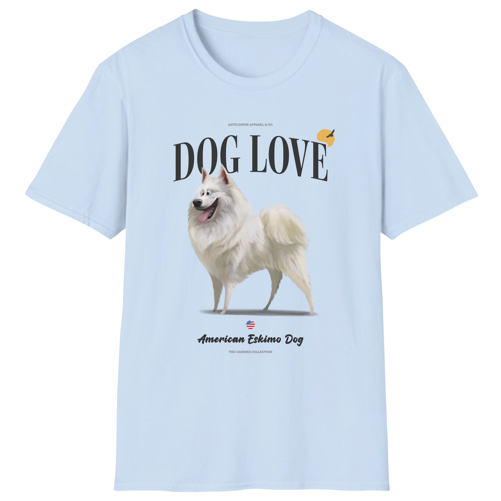 flatlay-canines-american_eskimo_dog-white-dog_love-t_shirt-light_blue