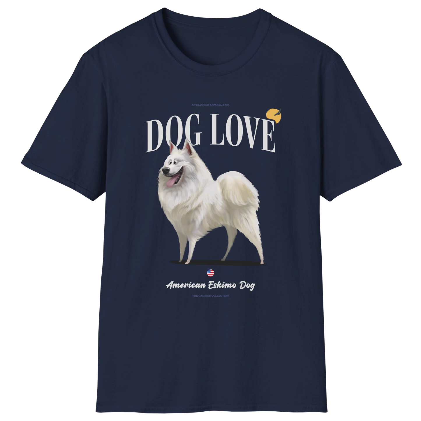 flatlay-canines-american_eskimo_dog-white-dog_love-t_shirt-navy