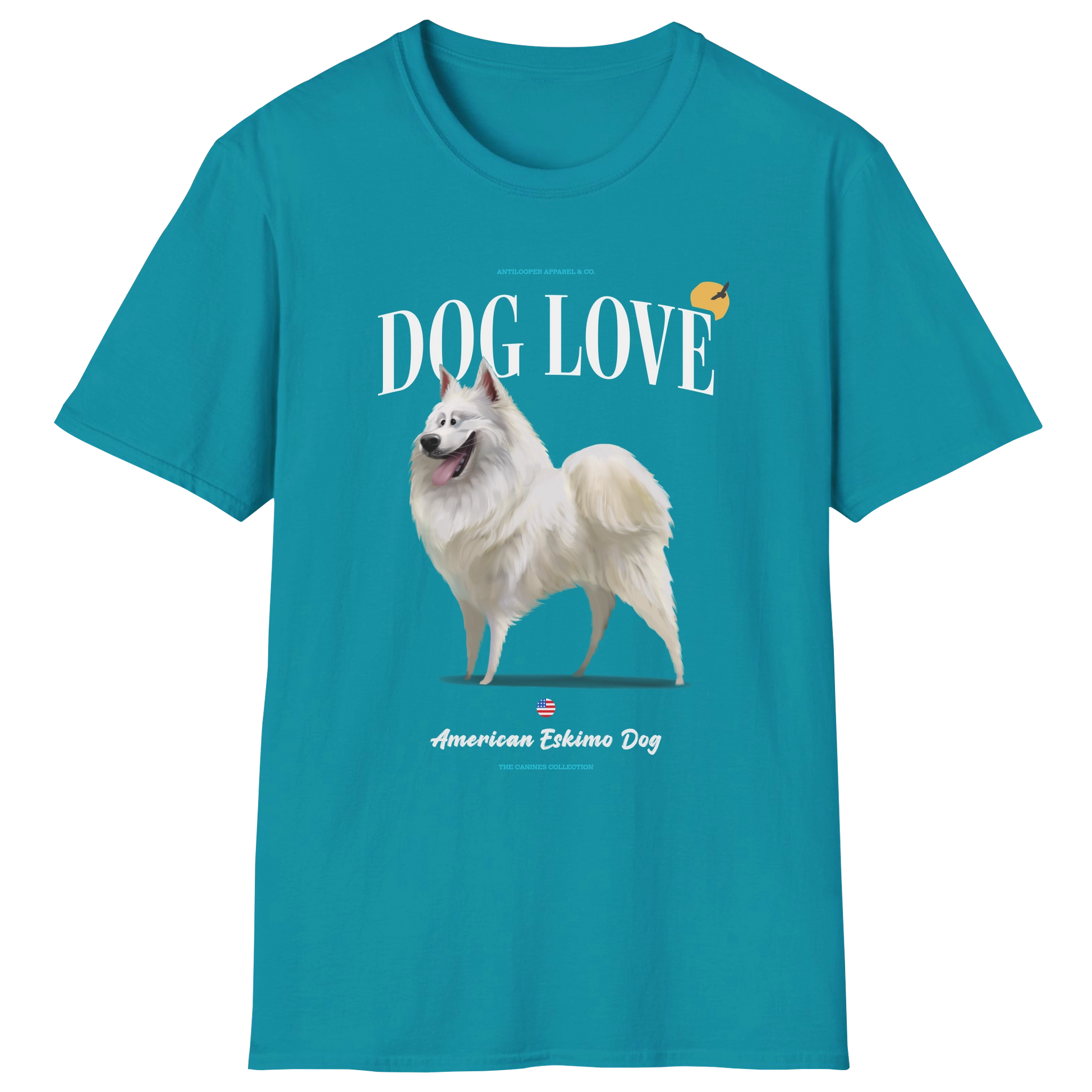 flatlay-canines-american_eskimo_dog-white-dog_love-t_shirt-tropical_blue