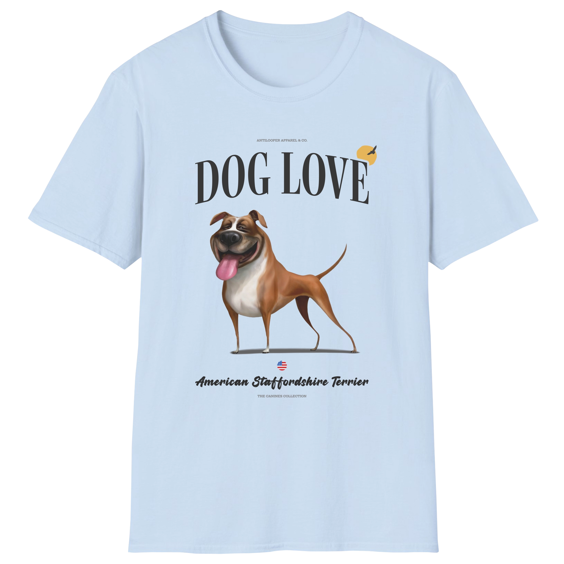 flatlay-canines-american_staffordshire_terrier-brown_white-dog_love-t_shirt-light_blue