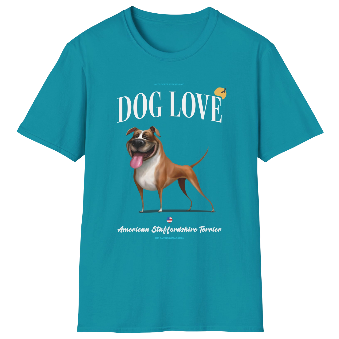 flatlay-canines-american_staffordshire_terrier-brown_white-dog_love-t_shirt-tropical_blue