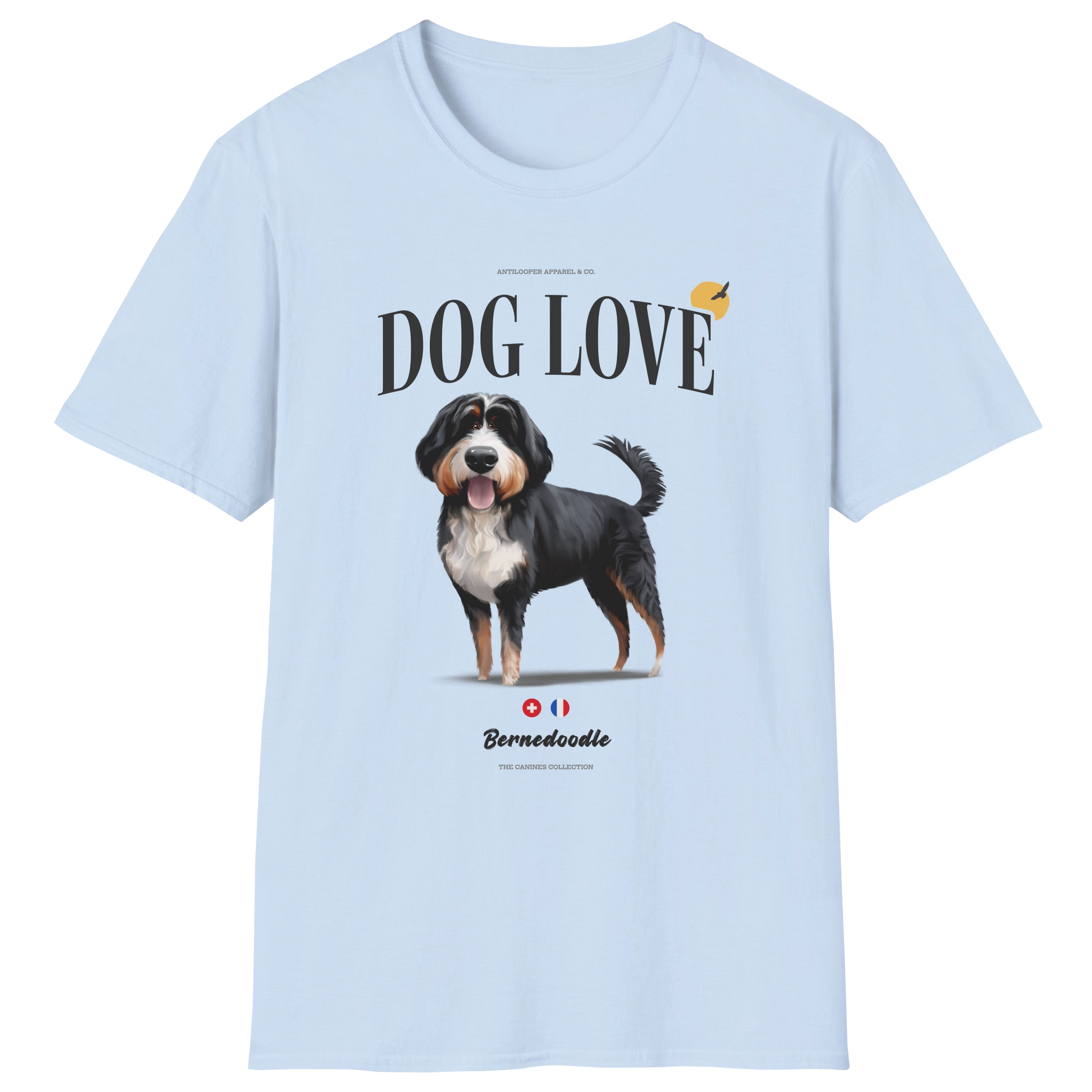 flatlay-canines-bernedoodle-tricolor-dog_love-t_shirt-light_blue