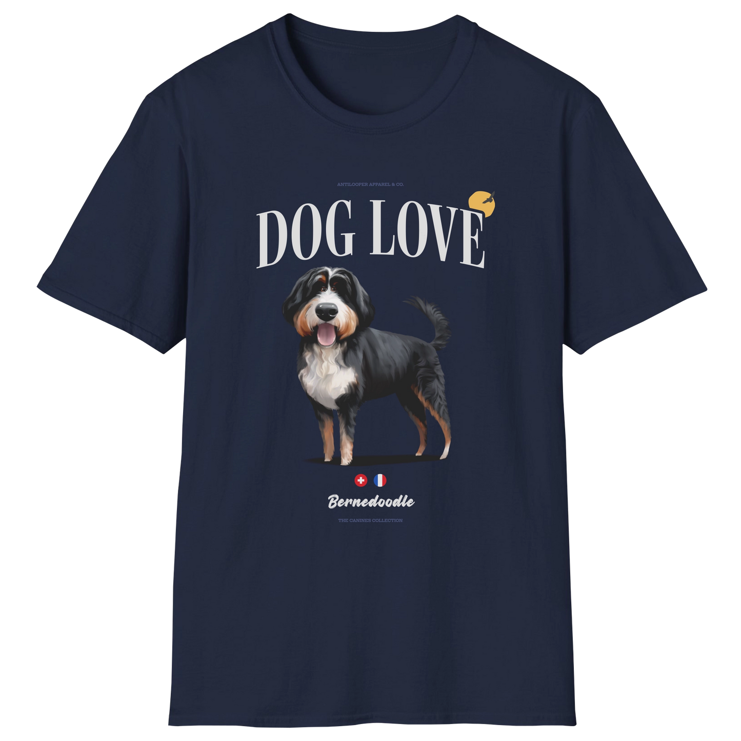 flatlay-canines-bernedoodle-tricolor-dog_love-t_shirt-navy