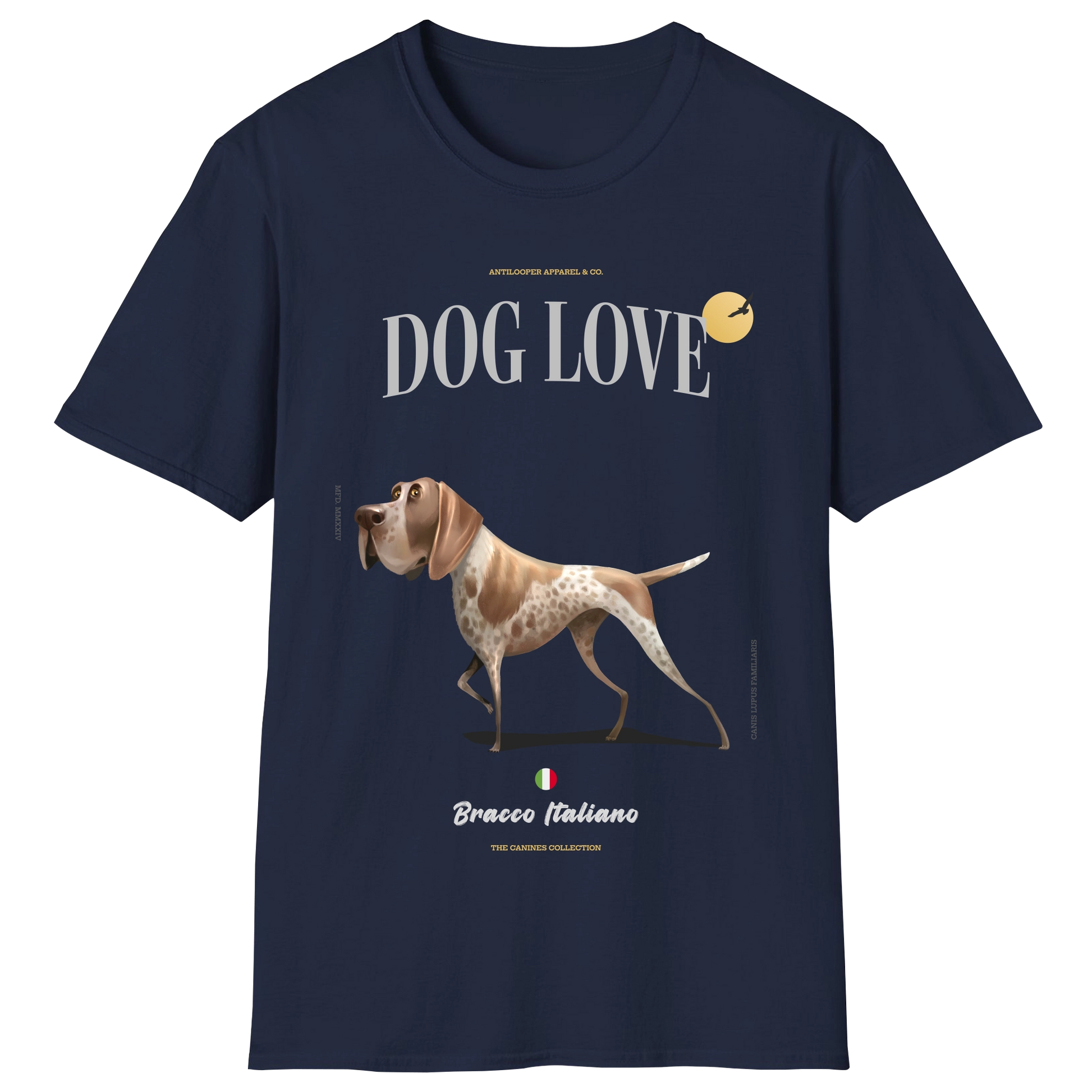 flatlay-canines-bracco_italiano-white_chestnut-navy