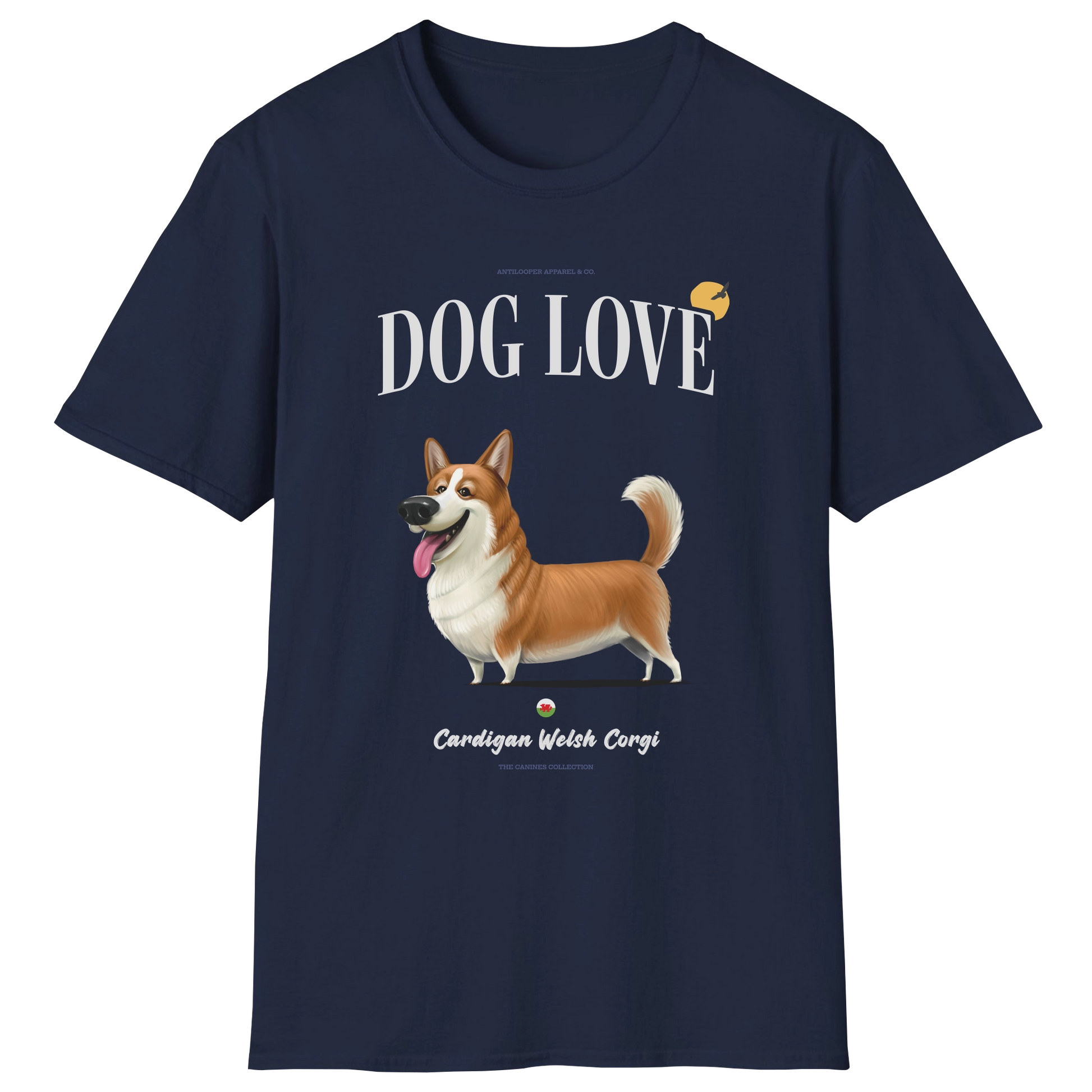 flatlay-canines-cardigan_welsh_corgi-red_white-dog_love-t_shirt-navy