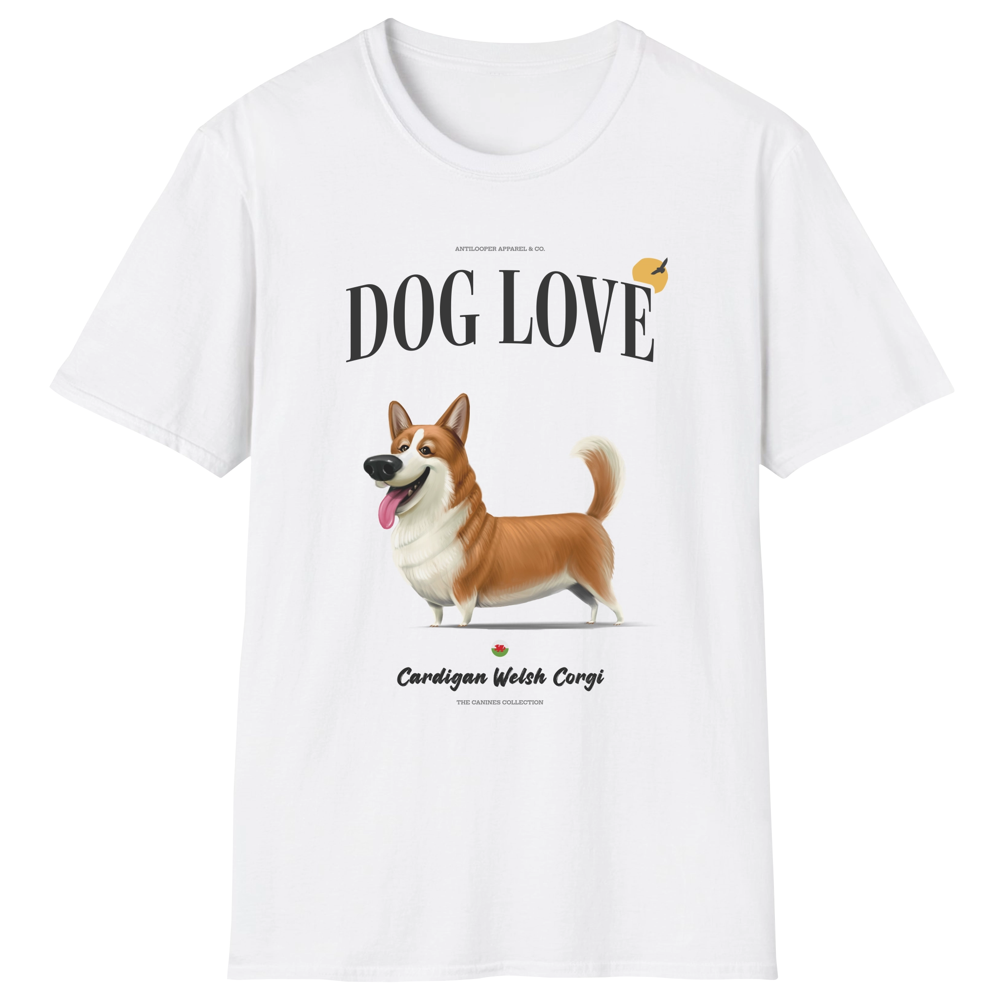 flatlay-canines-cardigan_welsh_corgi-red_white-dog_love-t_shirt-white