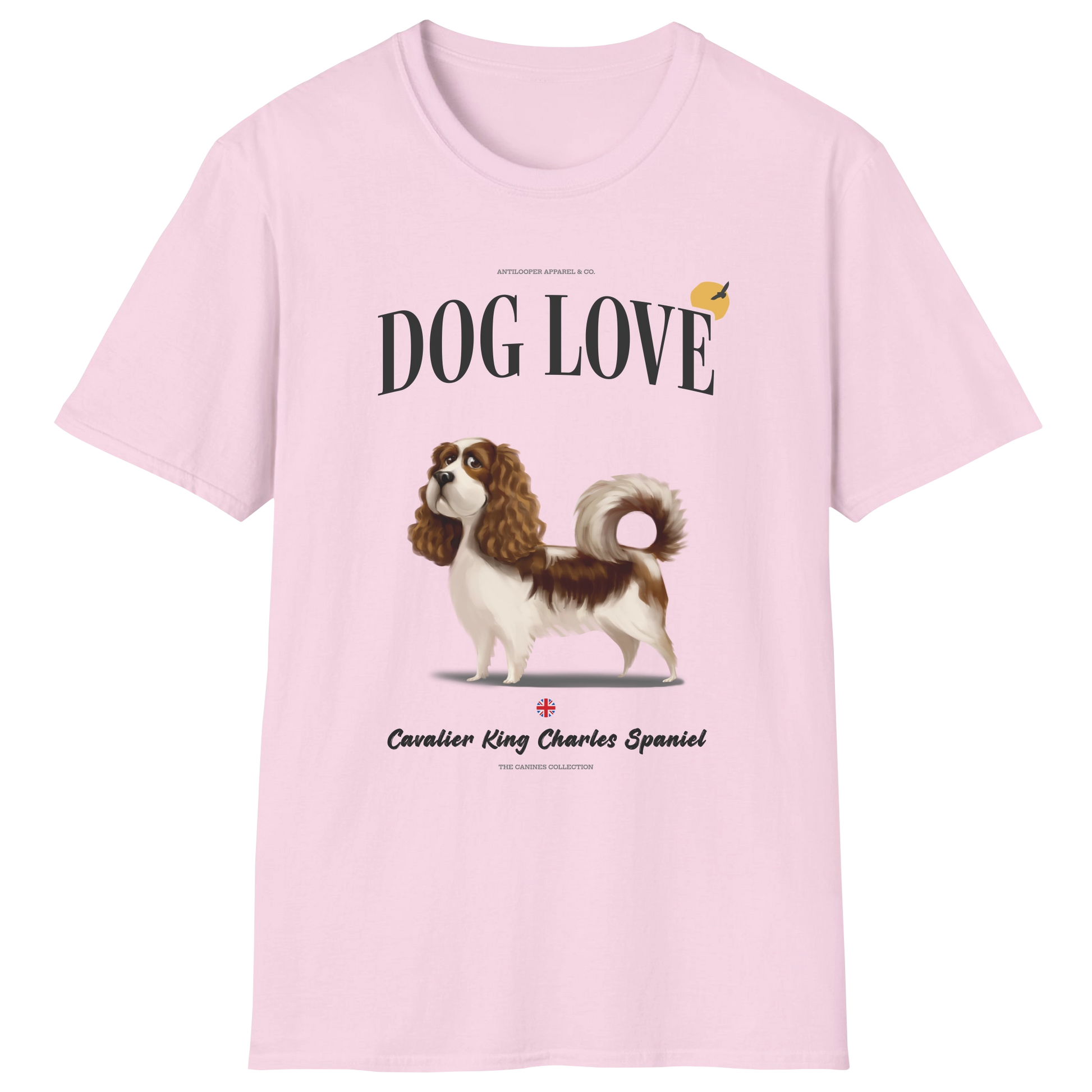 flatlay-canines-cavalier_king_charles_spaniel-blenheim-dog_love-t_shirt-light_pink