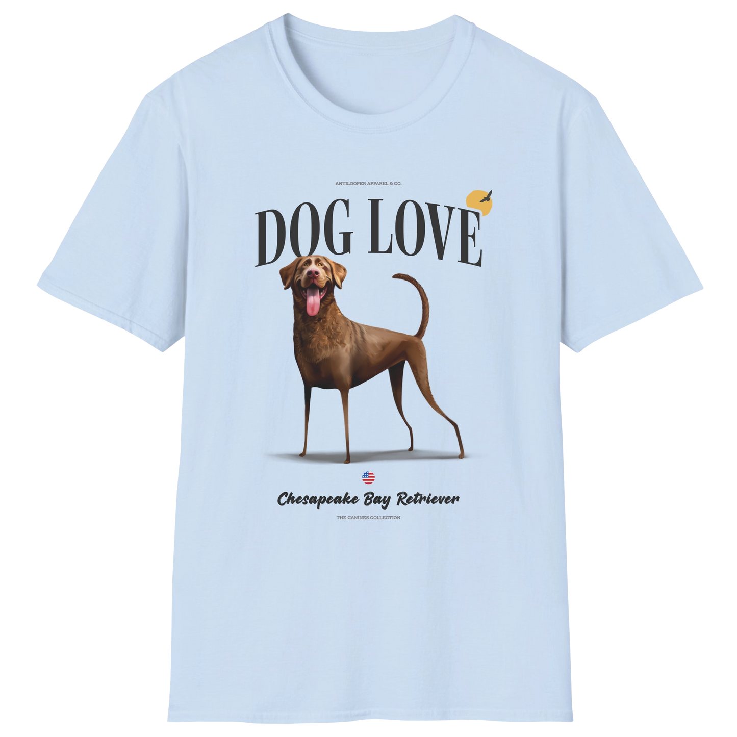 flatlay-canines-chesapeake_bay_retriever-brown-dog_love-t_shirt-light_blue