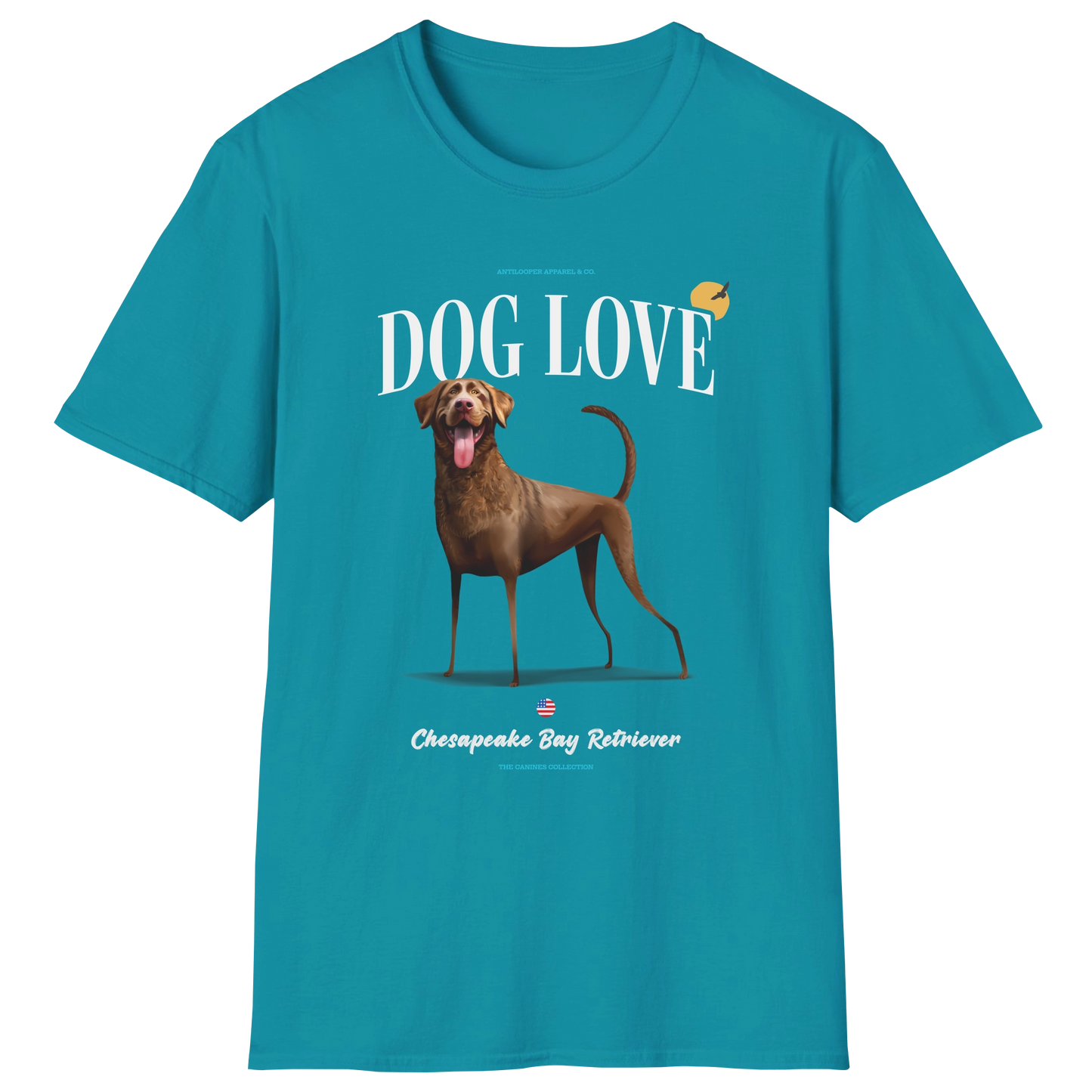 flatlay-canines-chesapeake_bay_retriever-brown-dog_love-t_shirt-tropical_blue