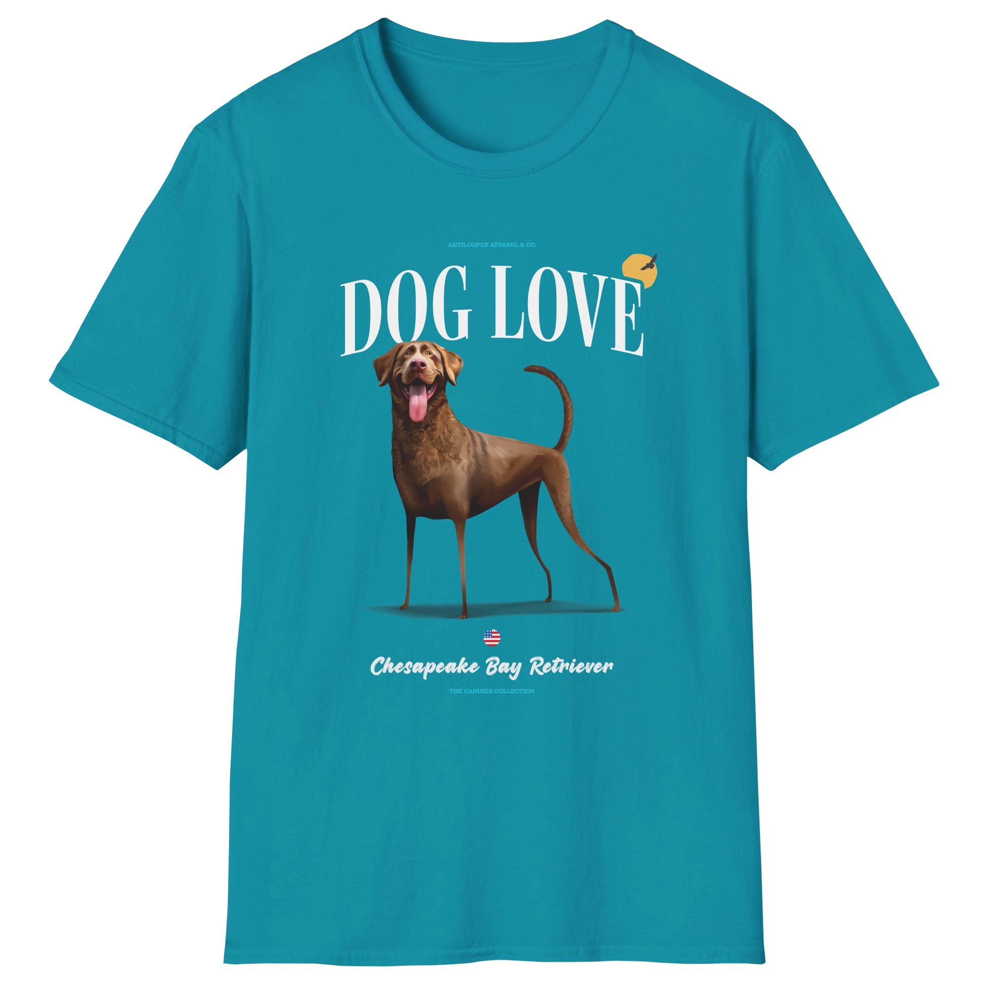 flatlay-canines-chesapeake_bay_retriever-brown-dog_love-t_shirt-tropical_blue